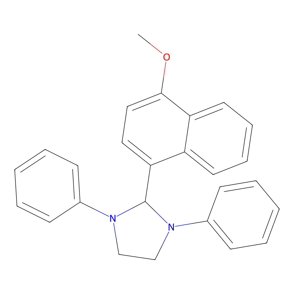 2-(4-Methoxynaphthalen-1-yl)-1,3-diphenylimidazolidine molecular structure, CAS 307340-04-1
