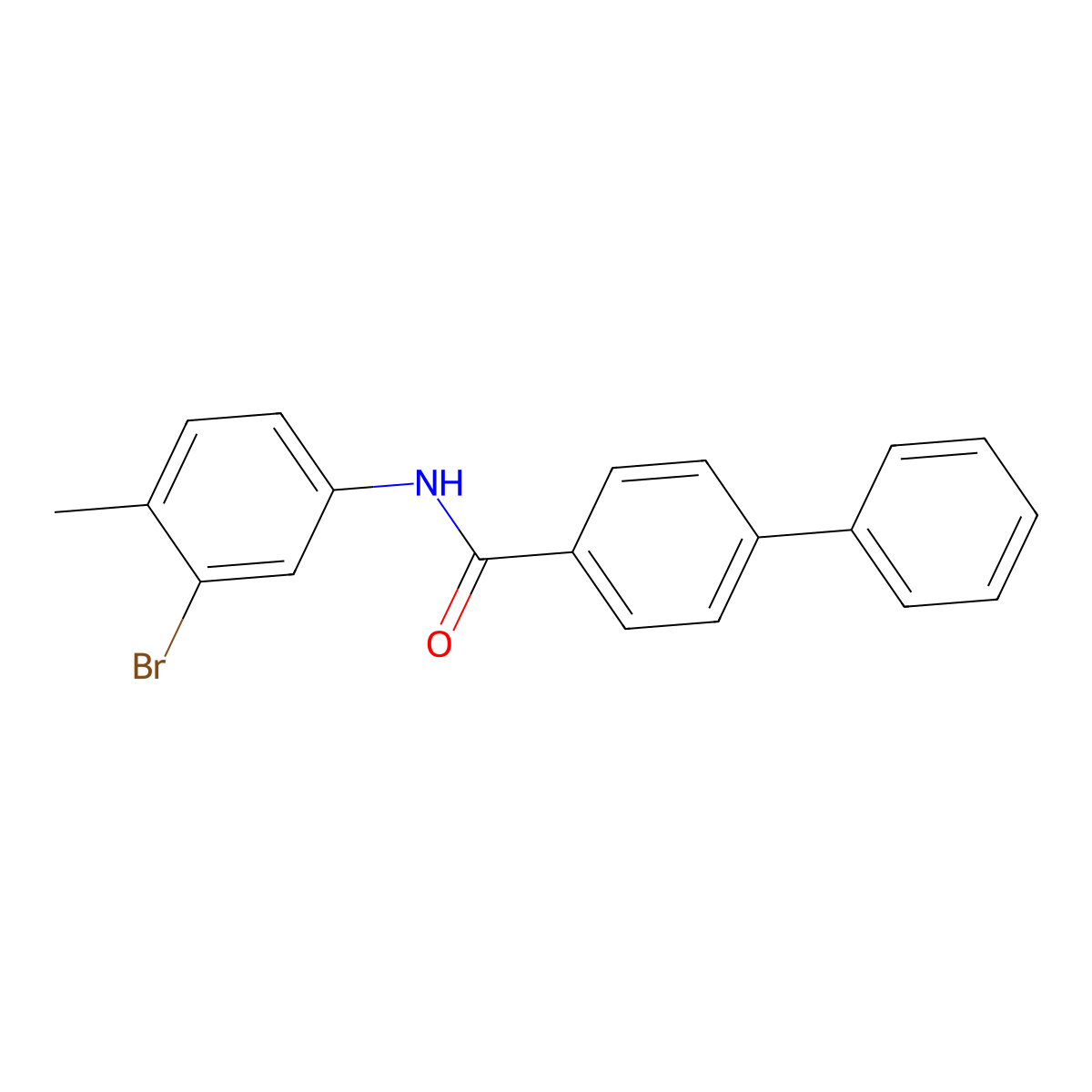 N-(3-bromo-4-methylphenyl)[1,1'-biphenyl]-4-carboxamide molecular structure, CAS 307340-08-5