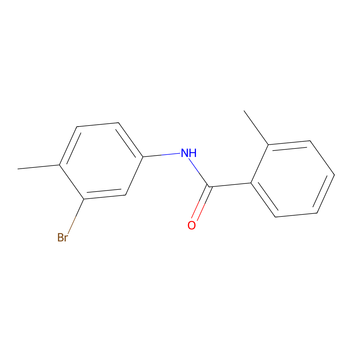N-(3-bromo-4-methylphenyl)-2-methylbenzamide molecular structure, CAS 307340-14-3