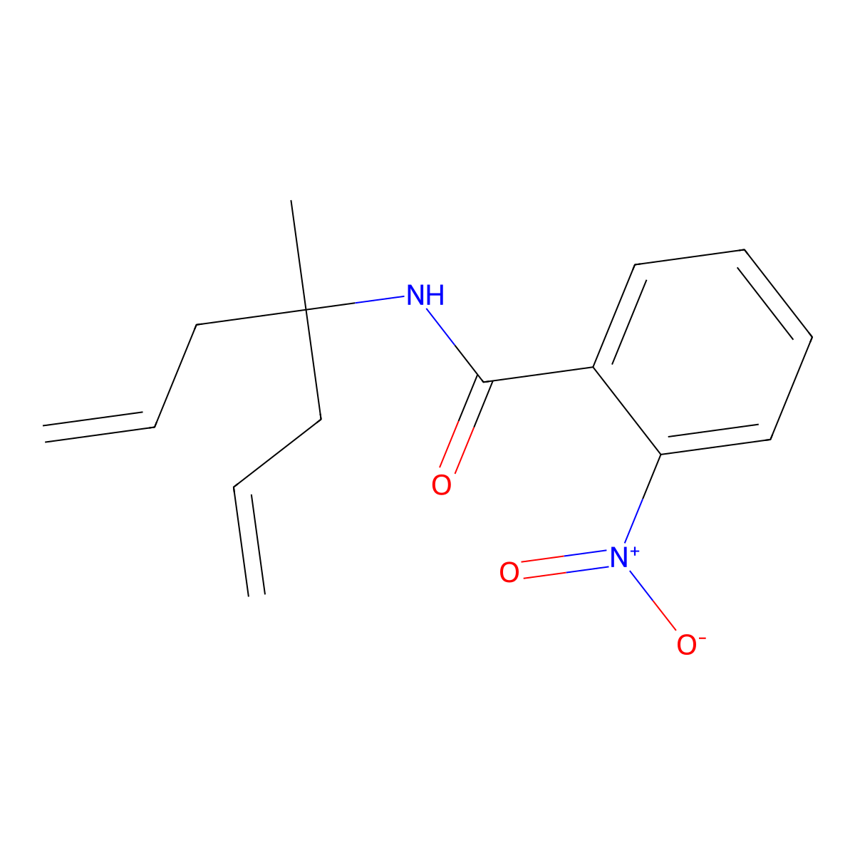 N-(4-methylhepta-1,6-dien-4-yl)-2-nitrobenzamide molecular structure, CAS 307340-21-2