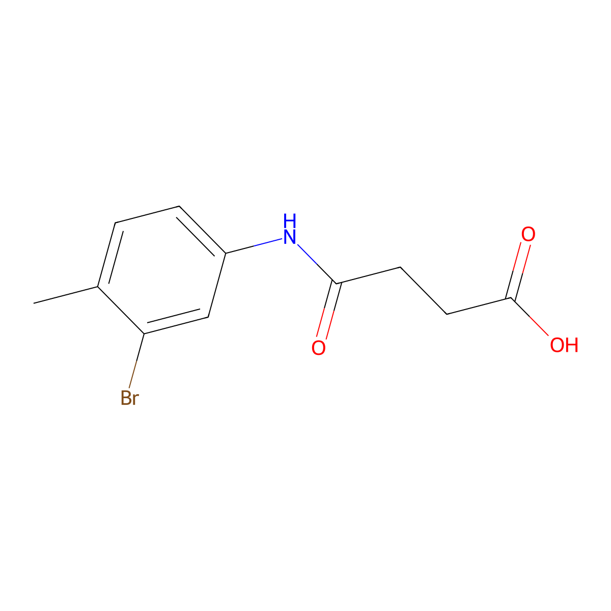 4-(3-Bromo-4-methylanilino)-4-oxobutanoic acid molecular structure, CAS 307340-27-8