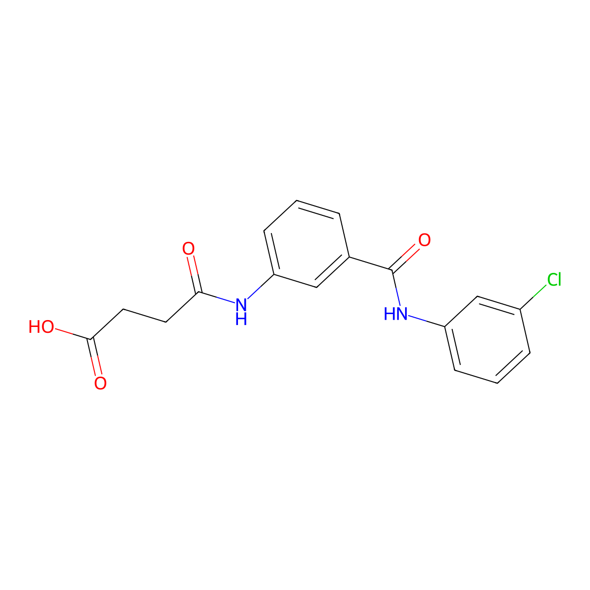 4-{3-[(3-Chloroanilino)carbonyl]anilino}-4-oxobutanoic acid molecular structure, CAS 307340-35-8