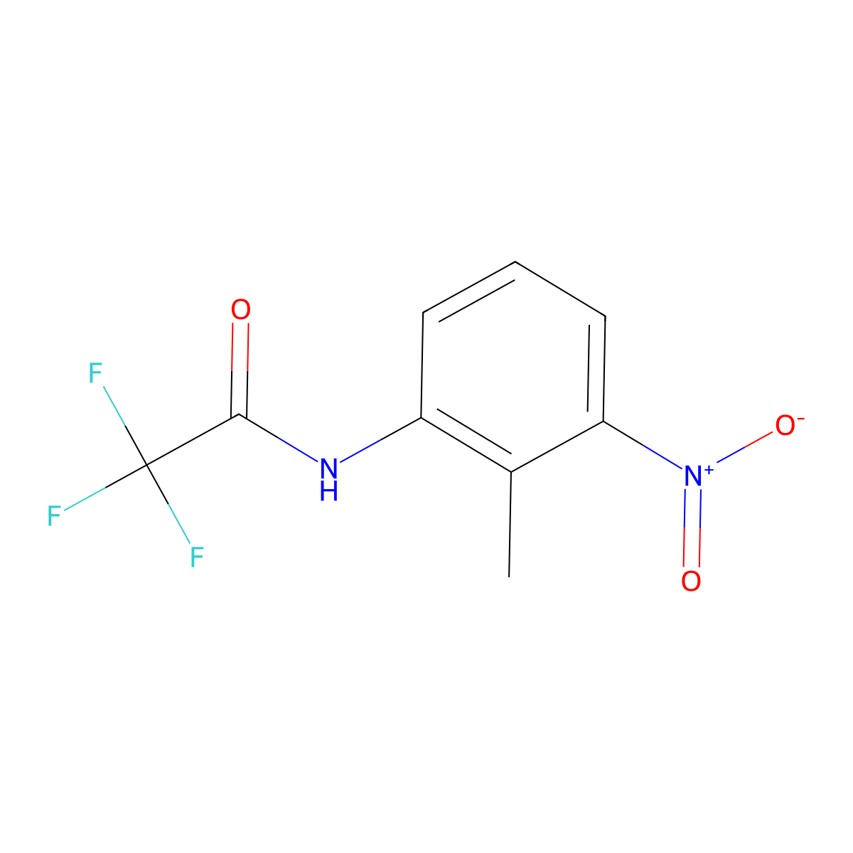 2,2,2-trifluoro-N-(2-methyl-3-nitrophenyl)acetamide molecular structure, CAS 307340-43-8