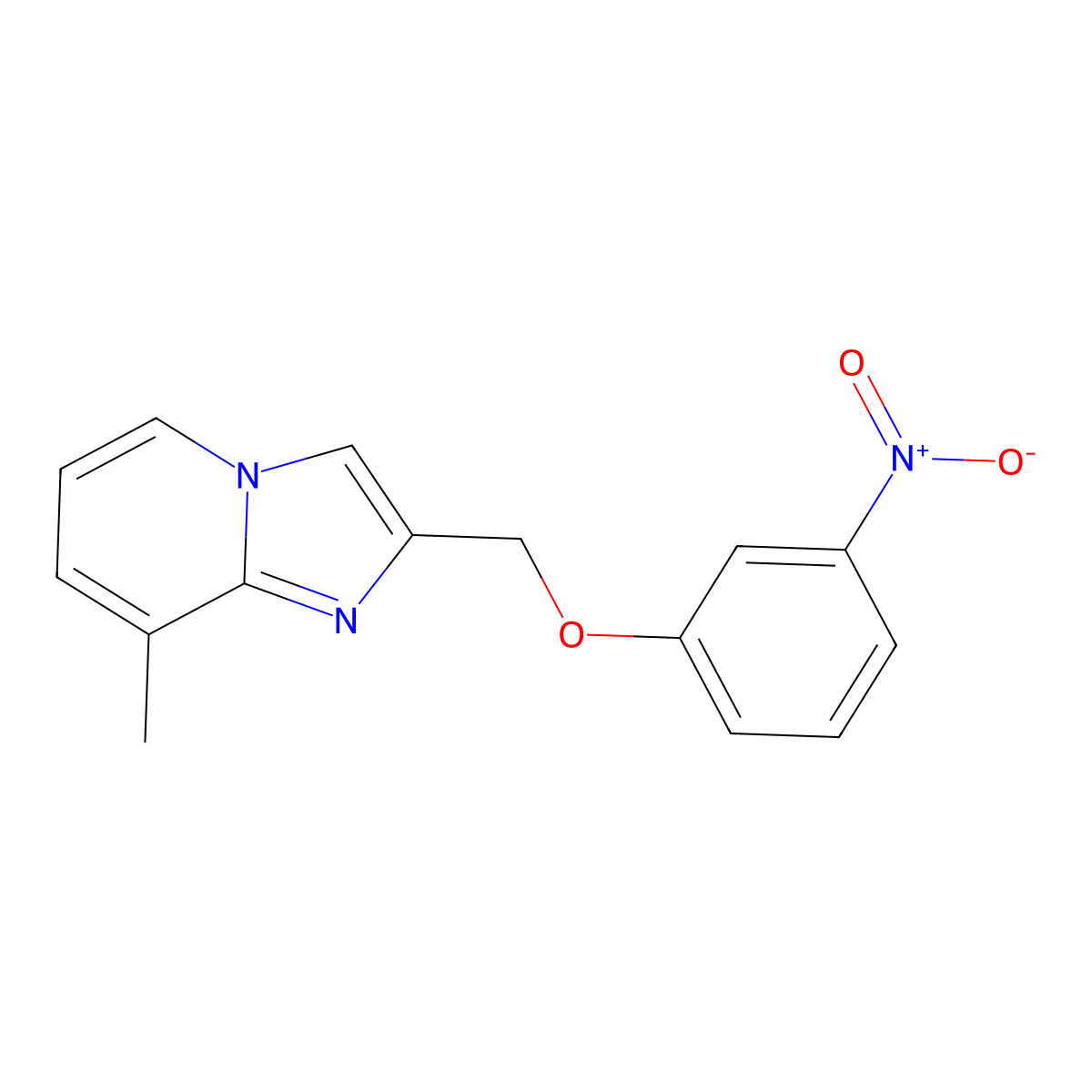 8-Methyl-2-[(3-nitrophenoxy)methyl]imidazo[1,2-a]pyridine molecular structure, CAS 307341-56-6