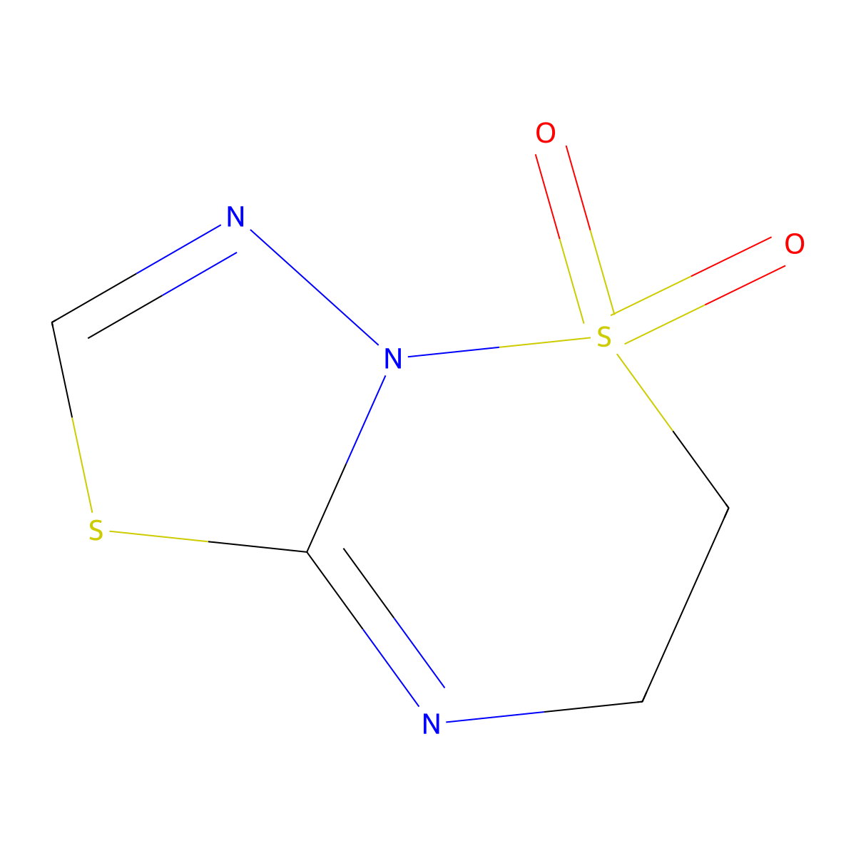 6,7-Dihydro[1,3,4]thiadiazolo[3,2-b][1,2,4]thiadiazine 5,5-dioxide molecular structure, CAS 307342-12-7