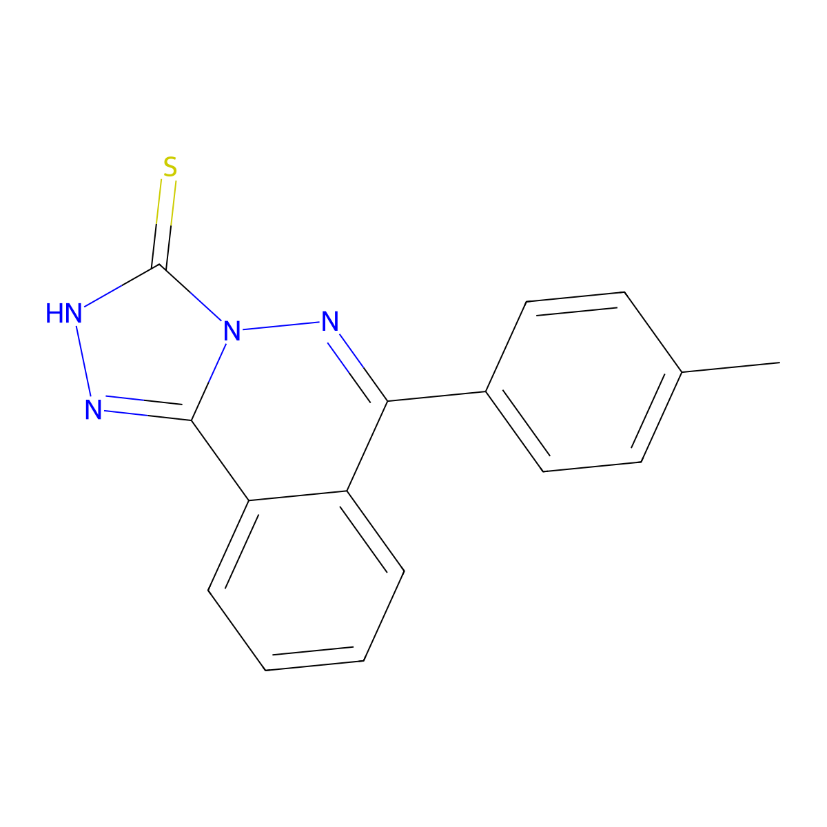 6-(p-tolyl)-[1,2,4]triazolo[3,4-a]phthalazine-3(2H)-thione molecular structure, CAS 307343-91-5