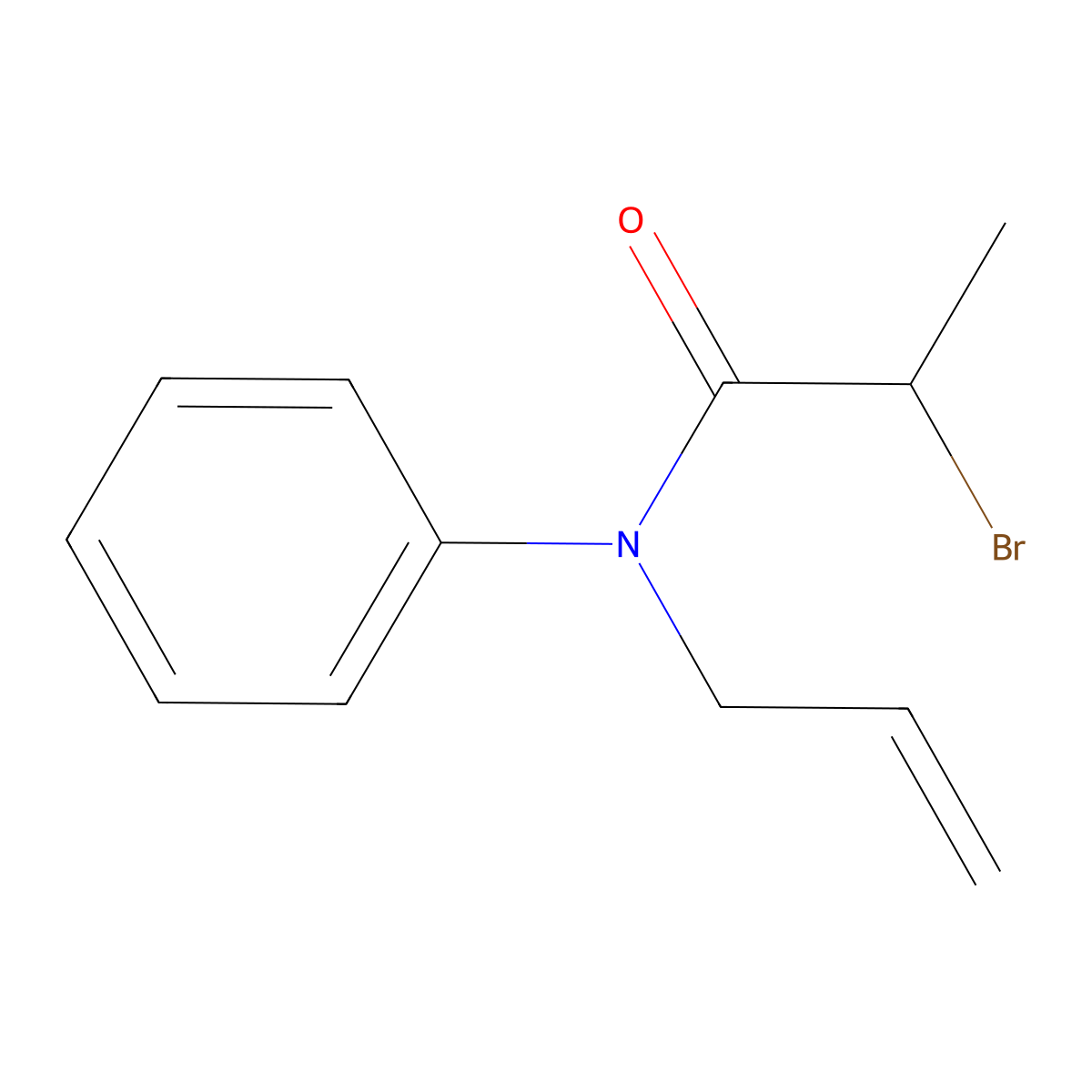 N-Allyl-2-bromo-N-phenylpropanamide molecular structure, CAS 307346-20-9