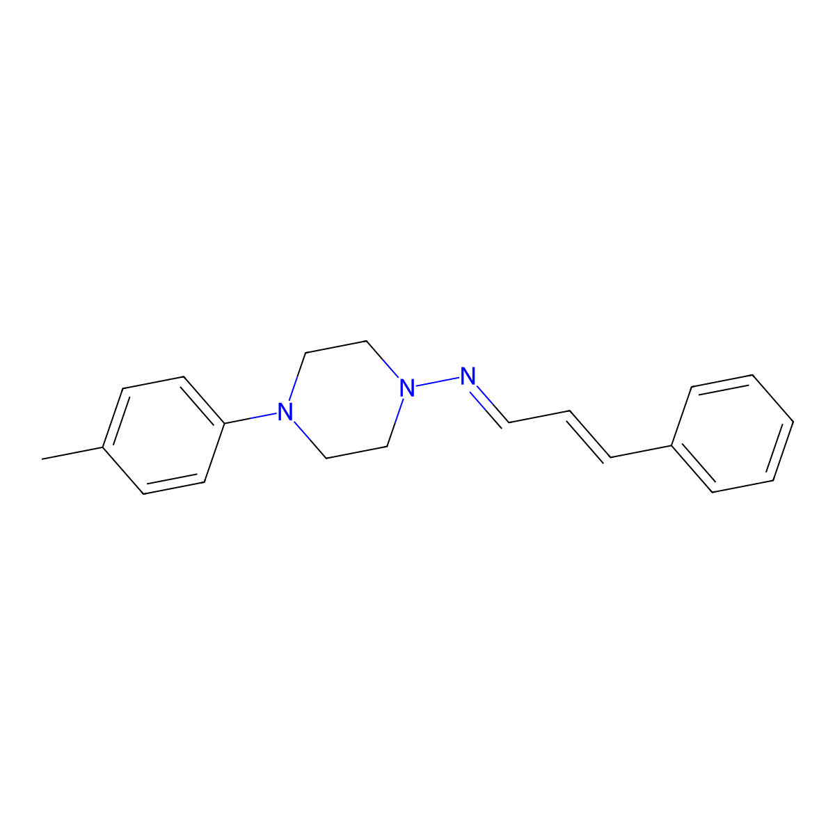 N-[4-(4-methylphenyl)piperazin-1-yl]-3-phenylprop-2-en-1-imine molecular structure, CAS 307348-70-5