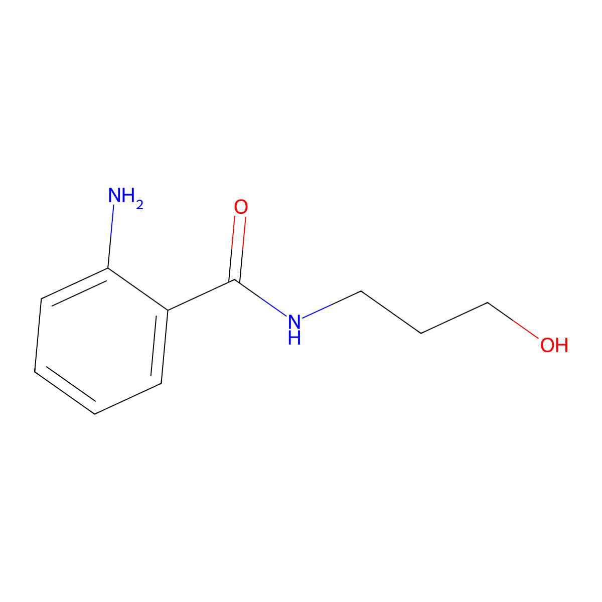 2-amino-N-(3-hydroxypropyl)benzamide molecular structure, CAS 30739-27-6