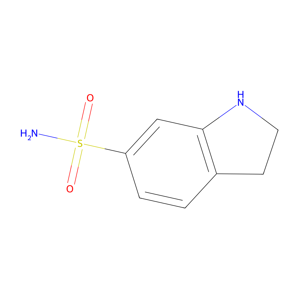 2,3-dihydro-1H-indole-6-sulfonamide molecular structure, CAS 3074-25-7