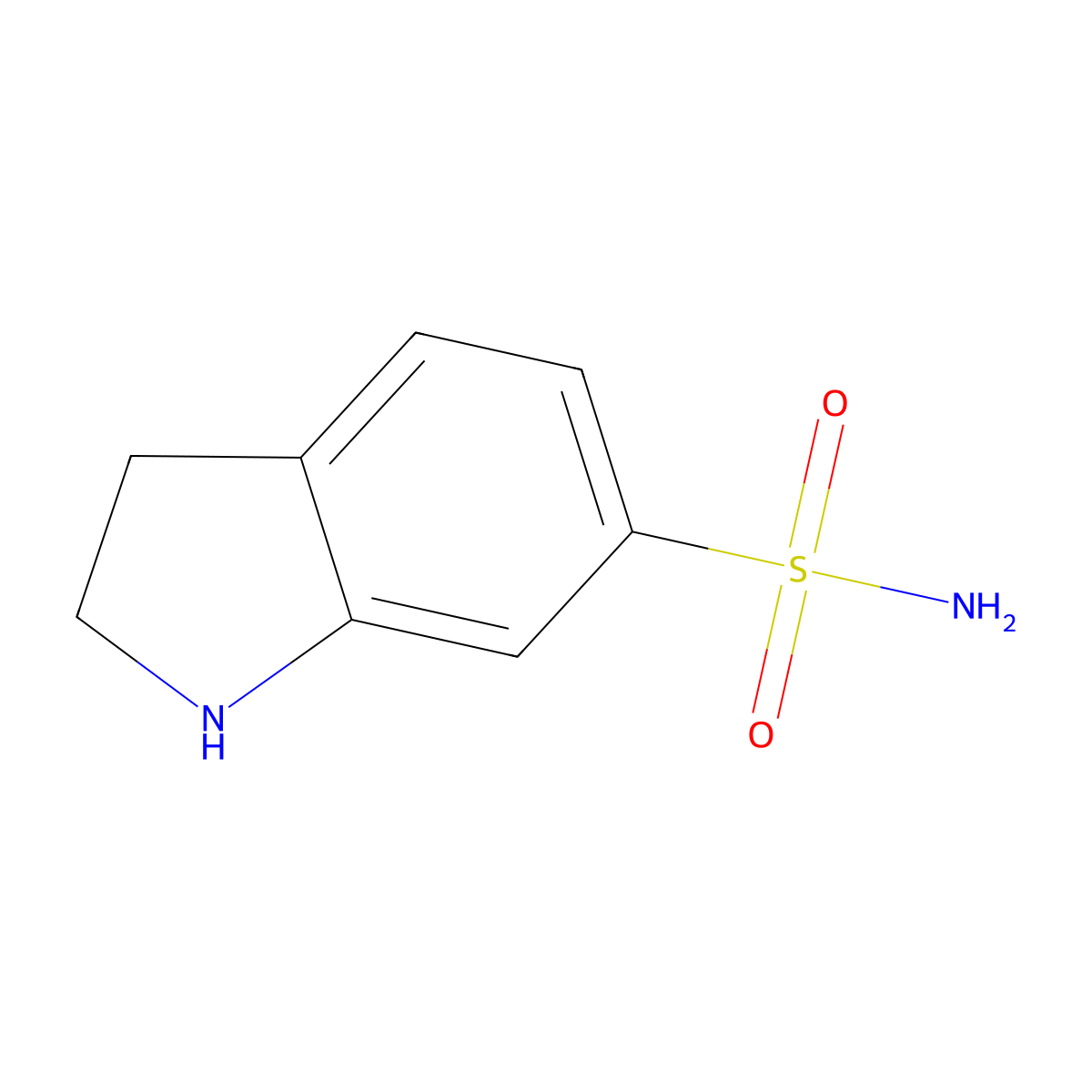 2,3-dihydro-1H-indole-6-sulfonamide molecular structure, CAS 3074-25-7