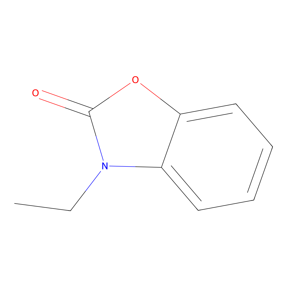 2(3H)-Benzoxazolone, 3-ethyl- molecular structure, CAS 30741-06-1