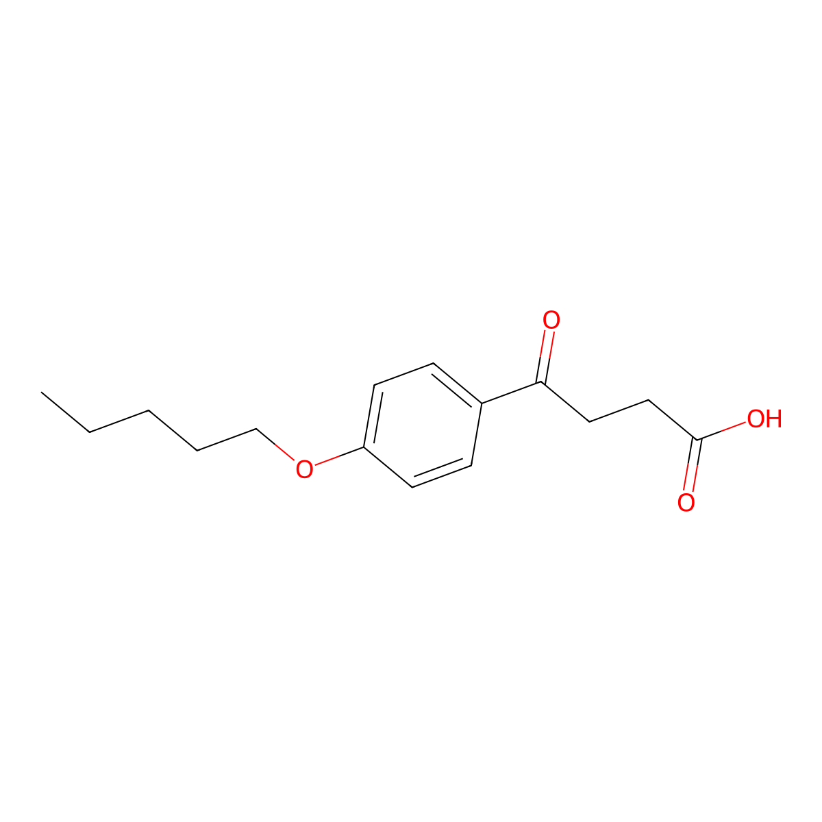 4-Oxo-4-[4-(pentyloxy)phenyl]butanoic acid molecular structure, CAS 30742-05-3