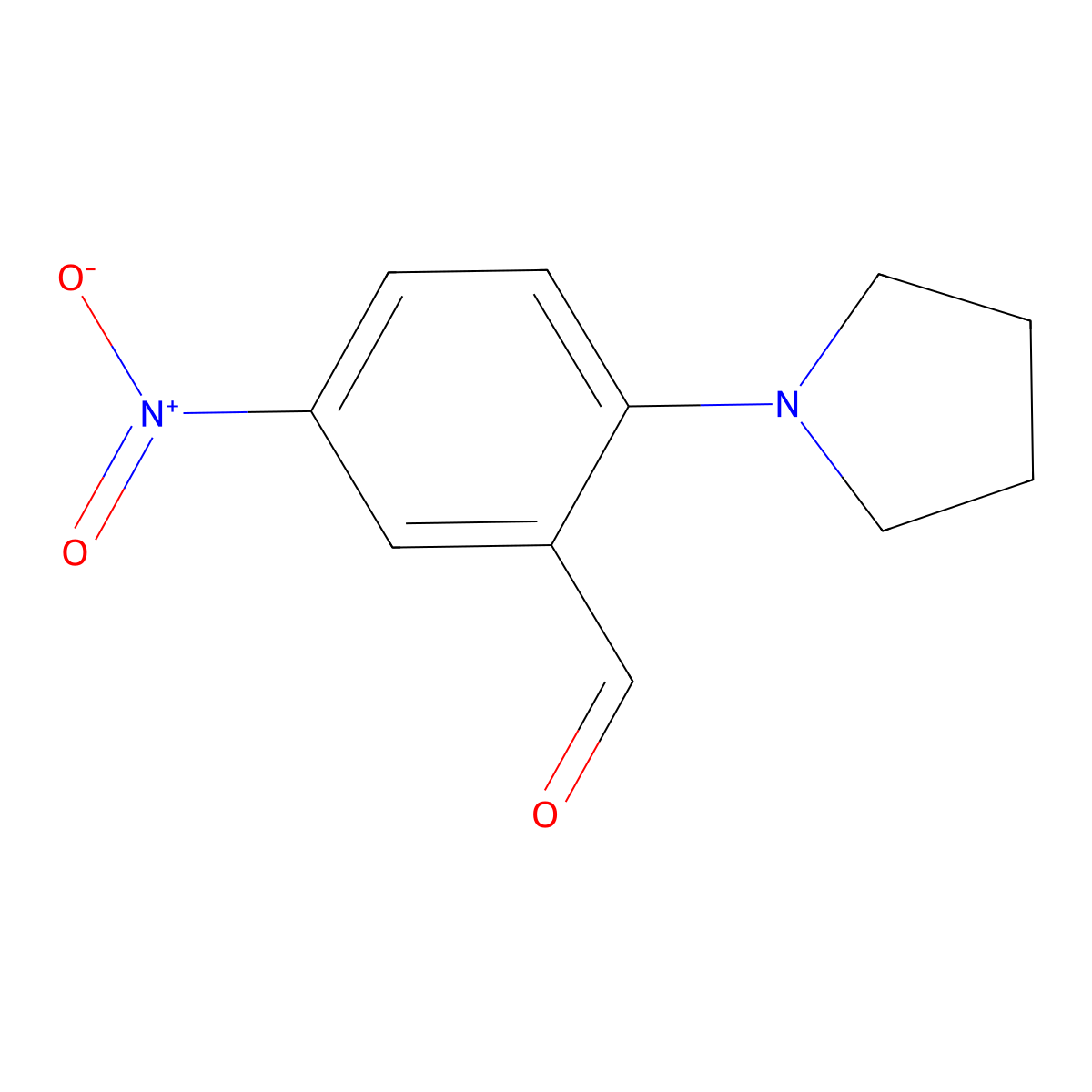 5-Nitro-2-(pyrrolidin-1-yl)benzaldehyde molecular structure, CAS 30742-59-7