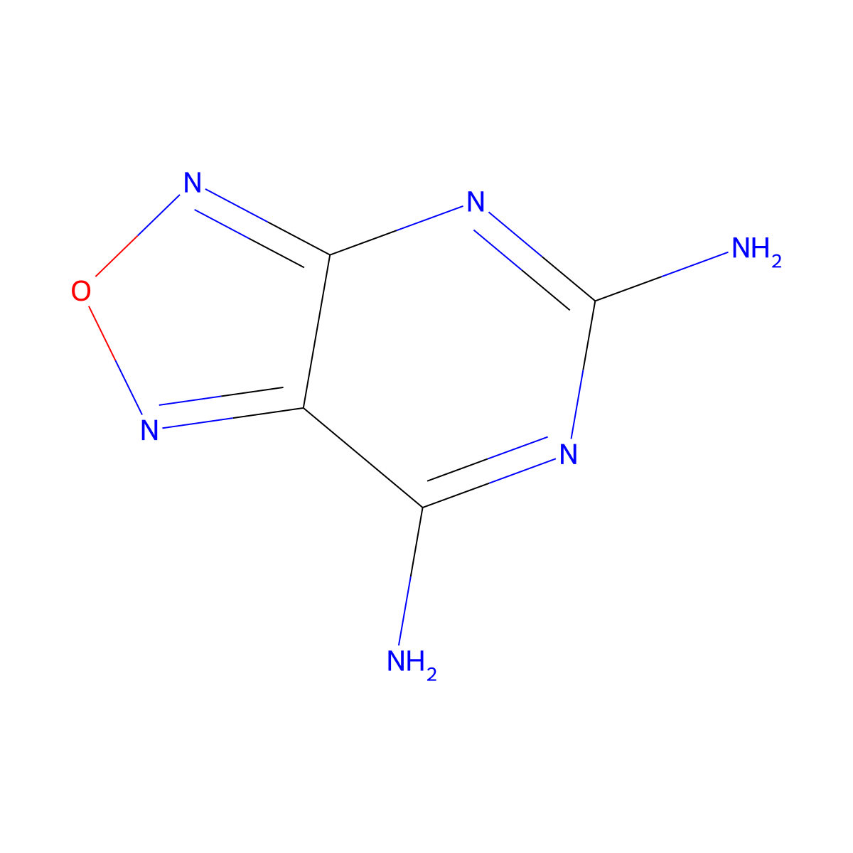 [1,2,5]Oxadiazolo[3,4-d]pyrimidine-5,7-diamine molecular structure, CAS 30745-07-4
