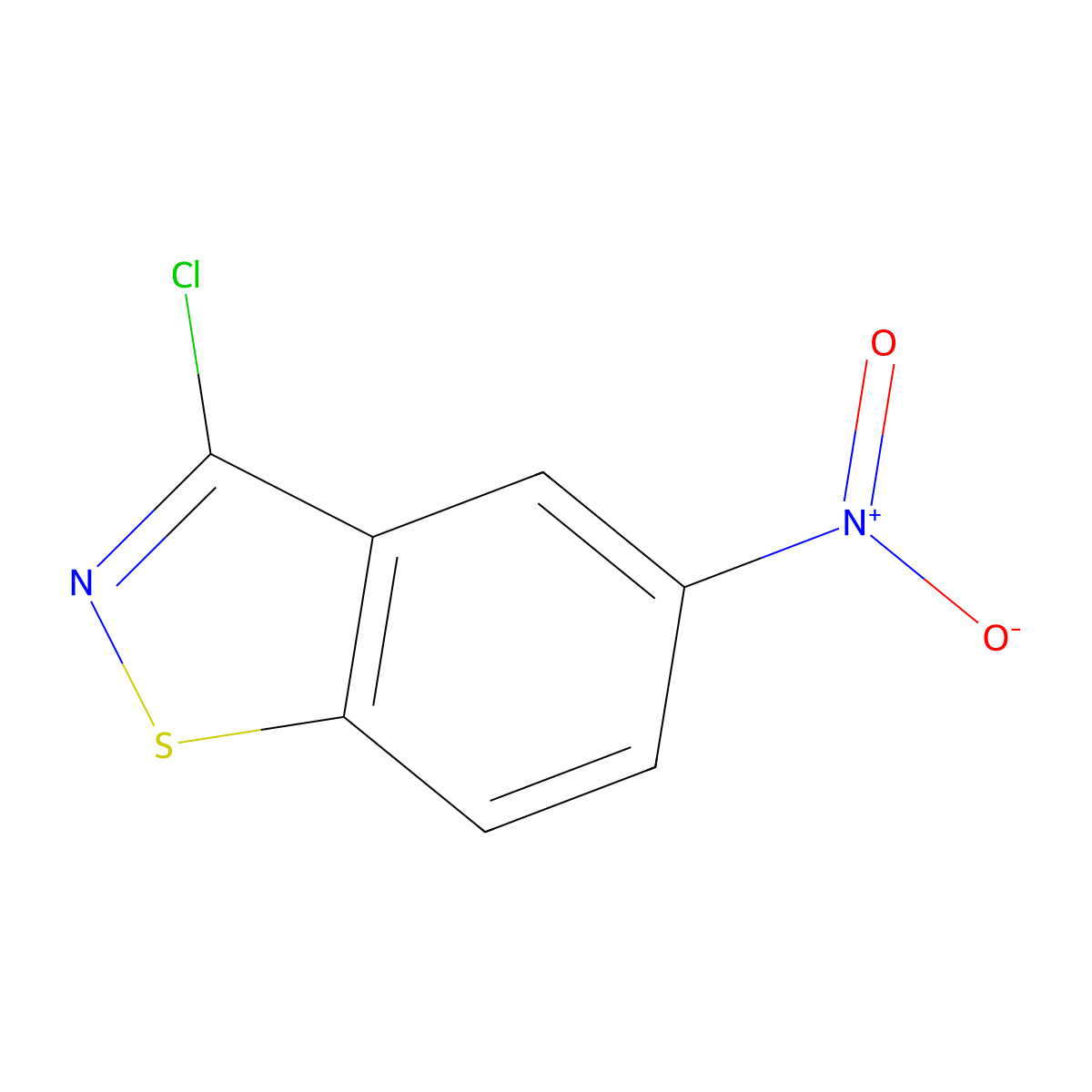 1,2-Benzisothiazole, 3-chloro-5-nitro- molecular structure, CAS 30747-87-6