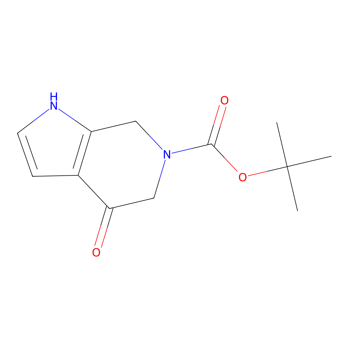 tert-butyl 4-oxo-1H,4H,5H,6H,7H-pyrrolo[2,3-c]pyridine-6-carboxylate molecular structure, CAS 3074740-66-9