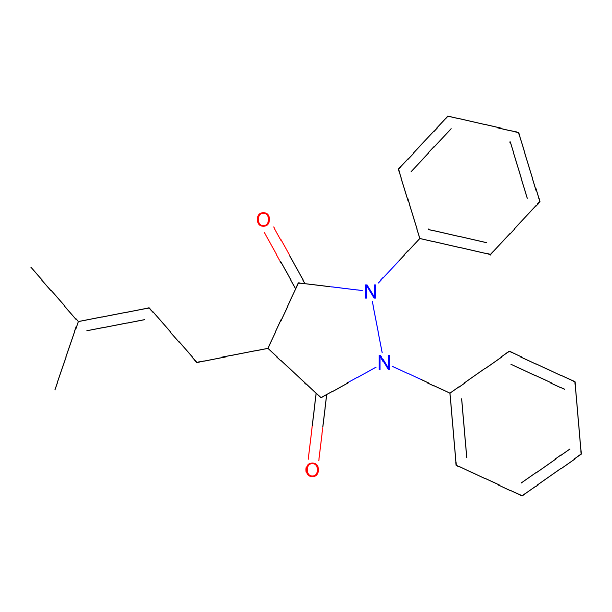 Feprazone molecular structure, CAS 30748-29-9