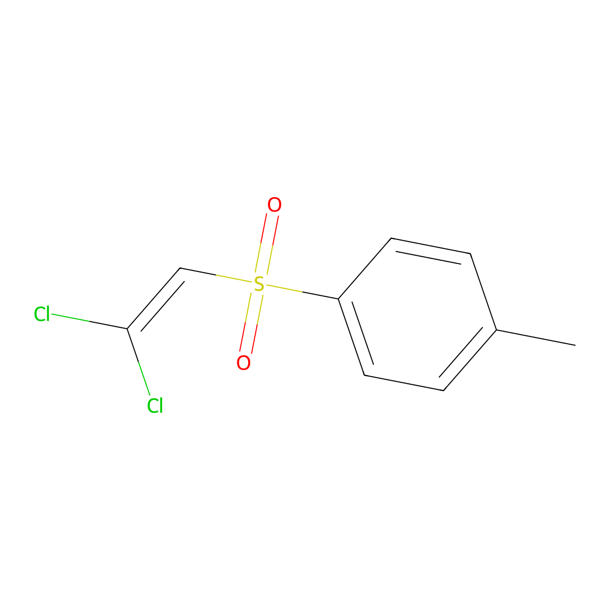 1-((2,2-Dichloroethenyl)sulfonyl)-4-methylbenzene molecular structure, CAS 30749-26-9