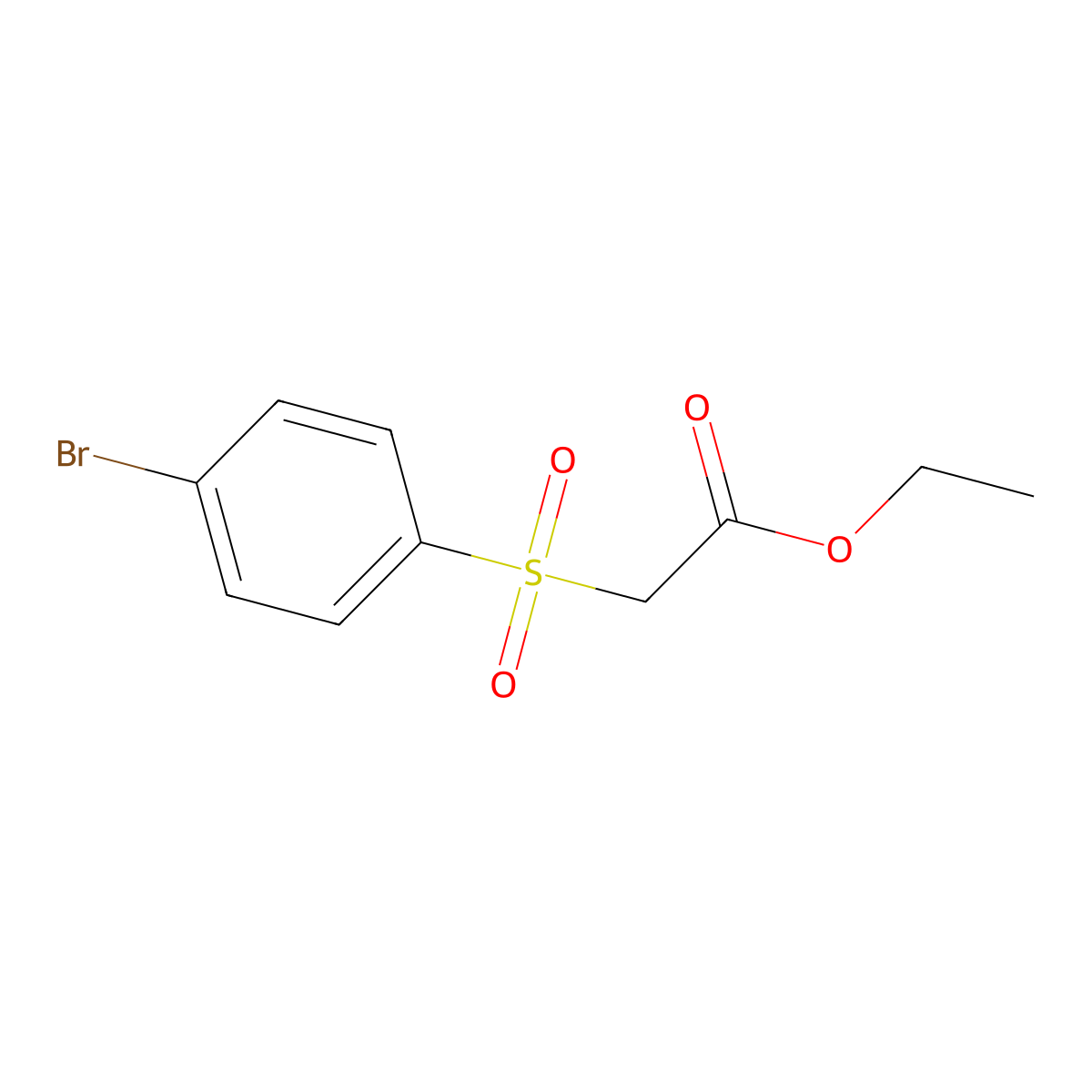 Ethyl 2-(4-bromobenzenesulfonyl)acetate molecular structure, CAS 30749-64-5