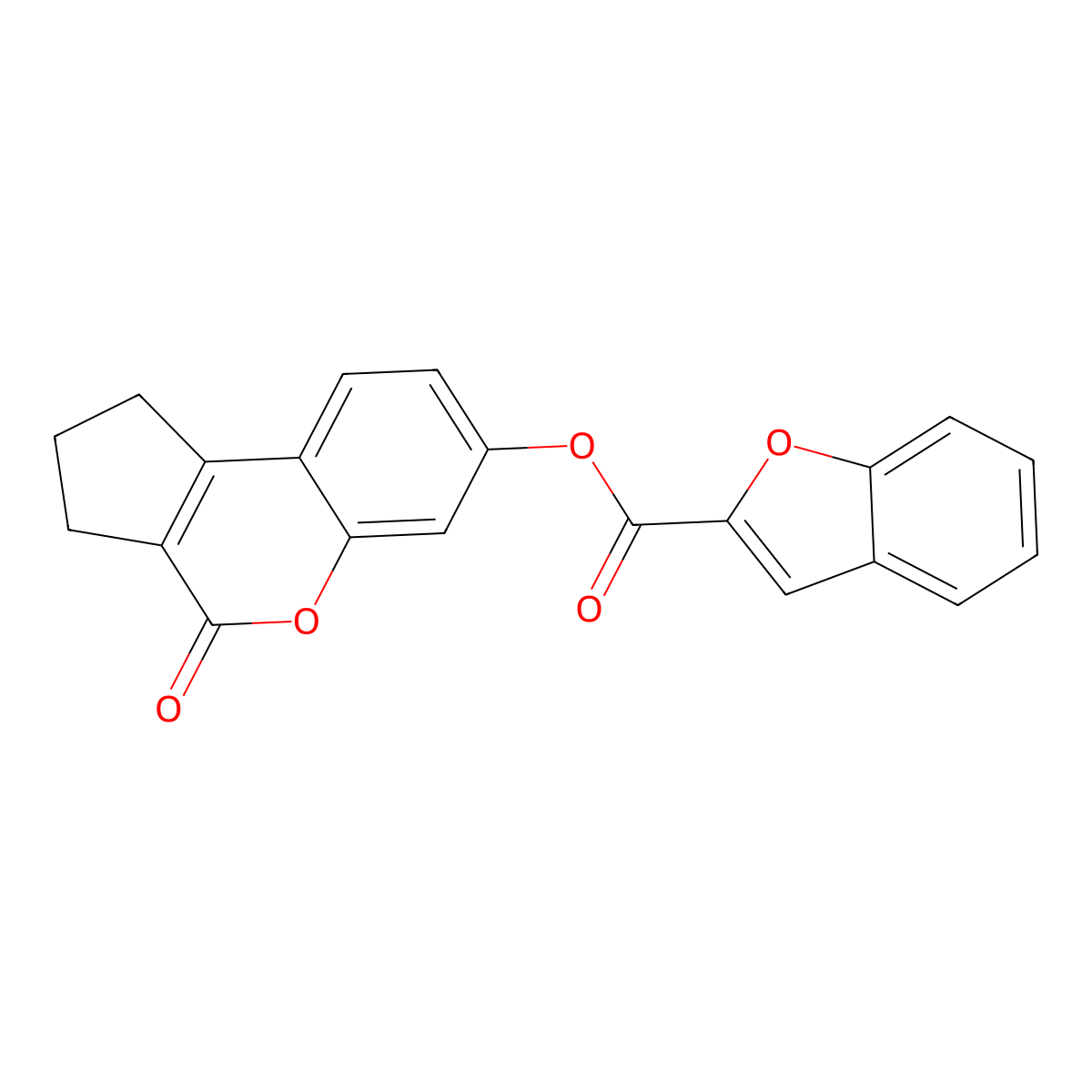 4-Oxo-1,2,3,4-tetrahydrocyclopenta[c]chromen-7-yl 1-benzofuran-2-carboxylate molecular structure, CAS 307505-20-0