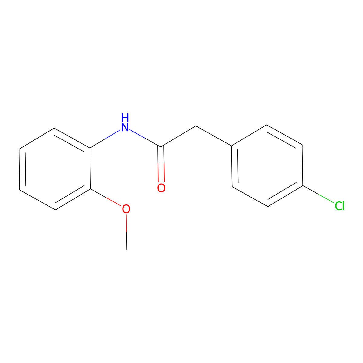 2-(4-chlorophenyl)-N-(2-methoxyphenyl)acetamide molecular structure, CAS 307506-73-6