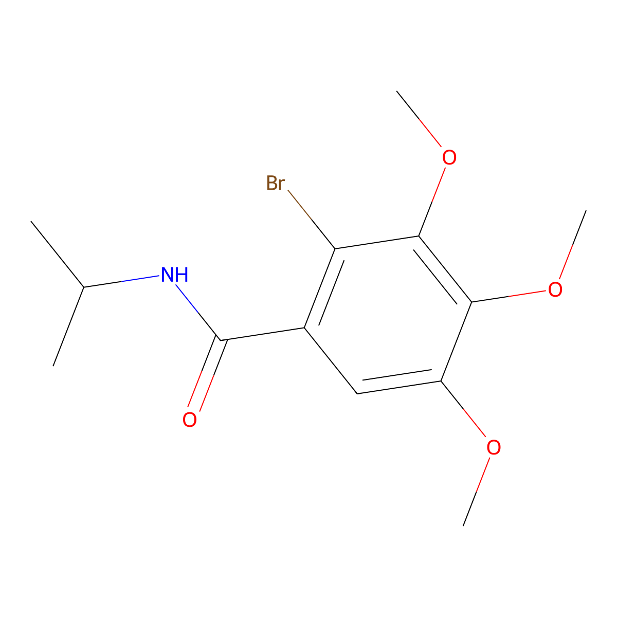 2-bromo-3,4,5-trimethoxy-N-propan-2-ylbenzamide molecular structure, CAS 307506-78-1