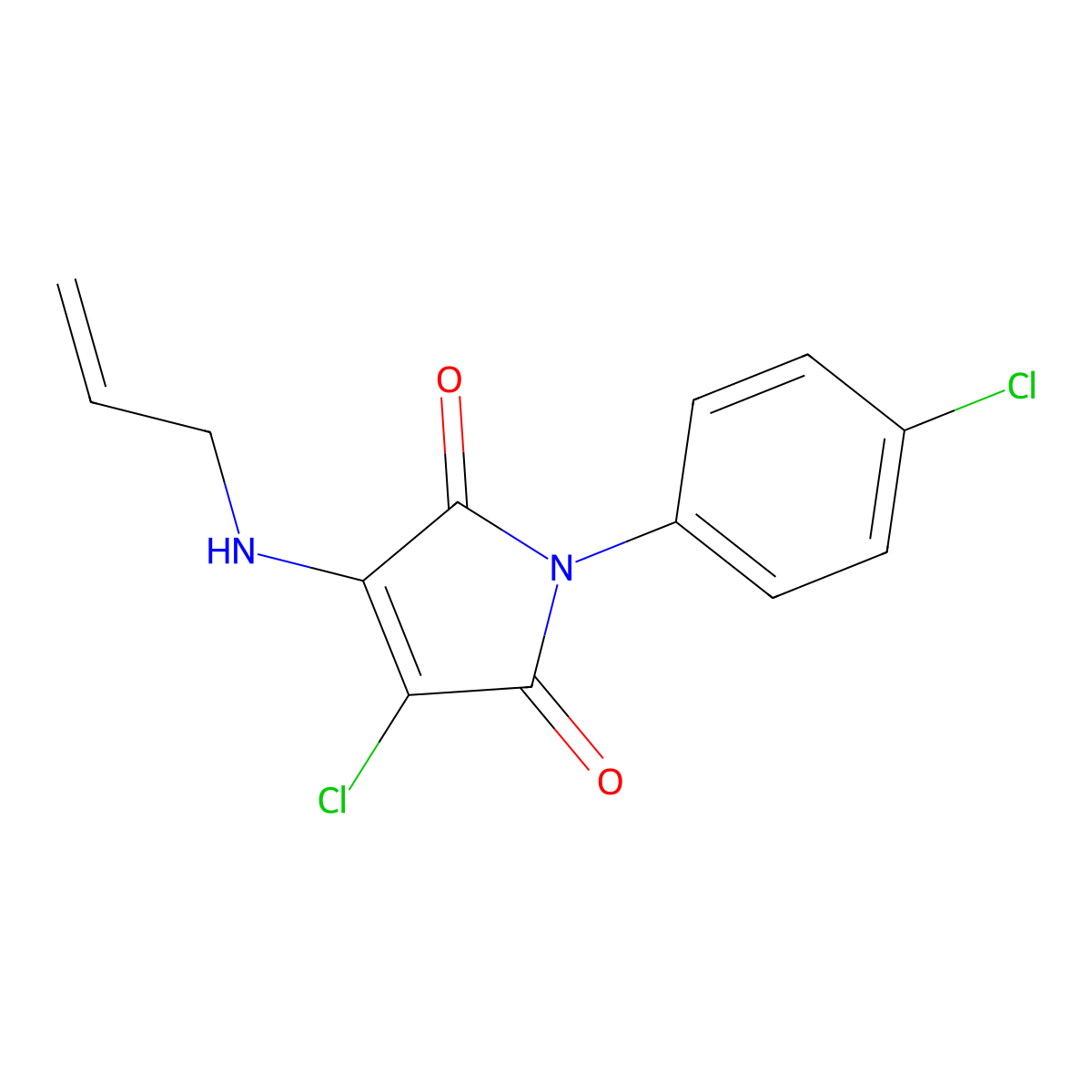 3-(allylamino)-4-chloro-1-(4-chlorophenyl)-1H-pyrrole-2,5-dione molecular structure, CAS 307506-94-1