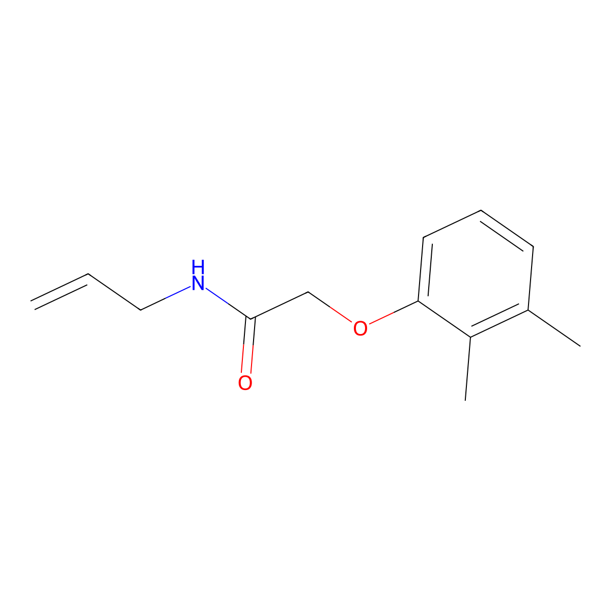 2-(2,3-dimethylphenoxy)-N-prop-2-enylacetamide molecular structure, CAS 307507-70-6