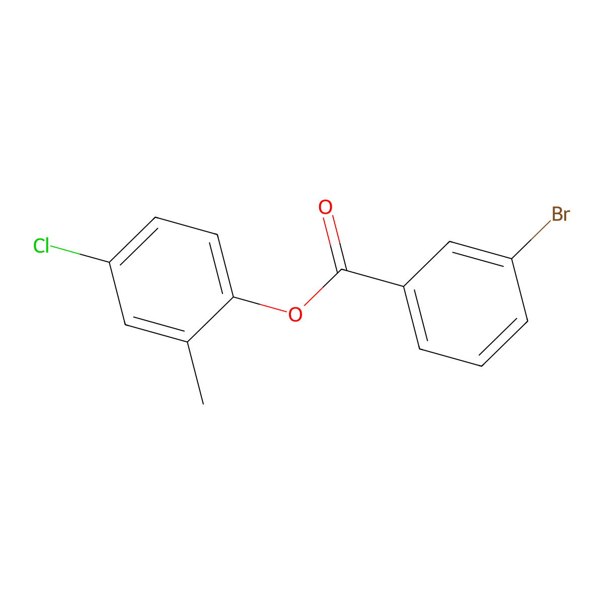 4-Chloro-2-methylphenyl 3-bromobenzoate molecular structure, CAS 307507-73-9