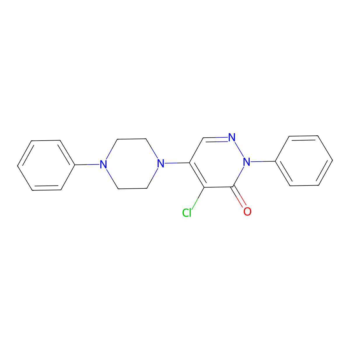4-chloro-2-phenyl-5-(4-phenylpiperazin-1-yl)pyridazin-3(2H)-one molecular structure, CAS 307508-32-3