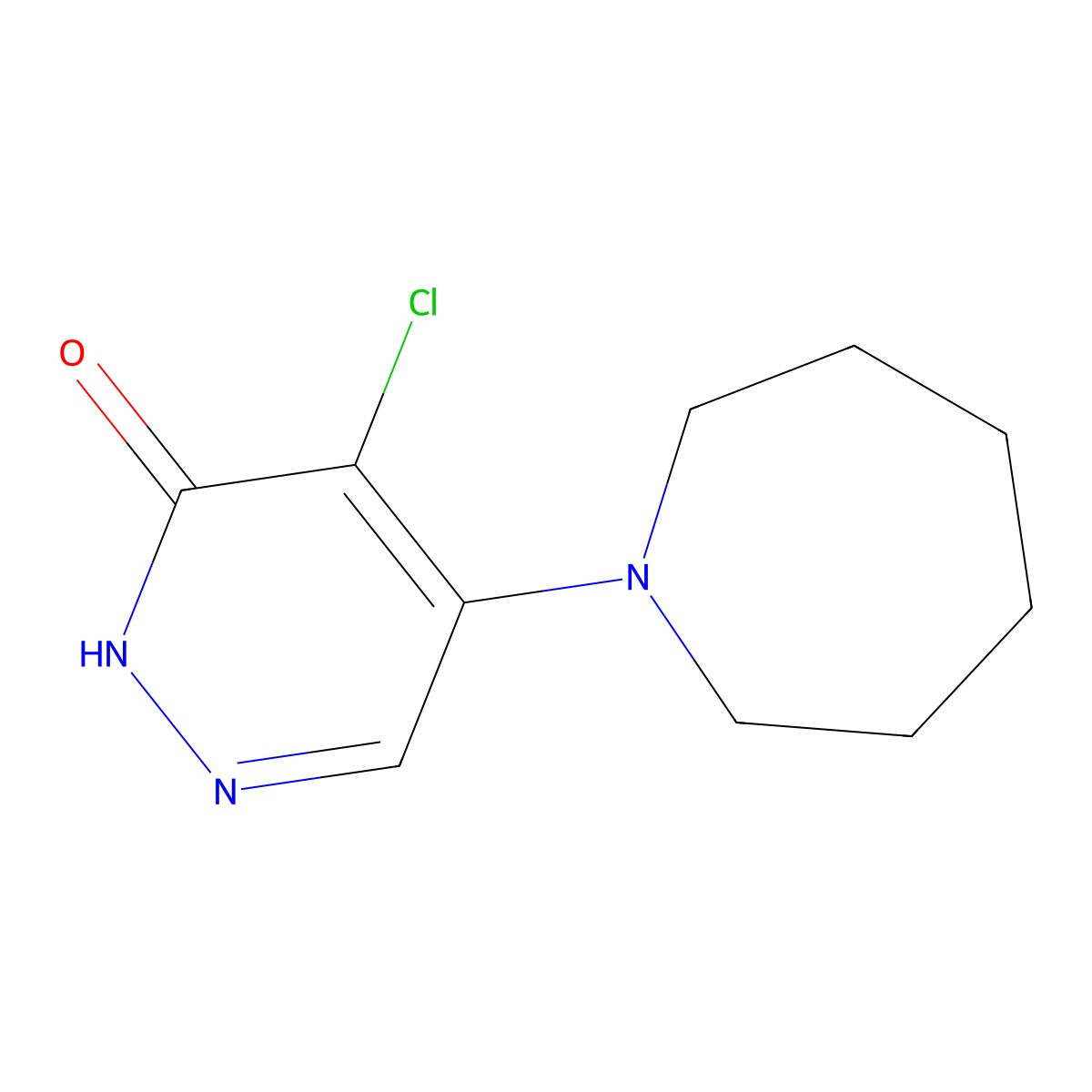 4-(azepan-1-yl)-5-chloro-1H-pyridazin-6-one molecular structure, CAS 307508-35-6