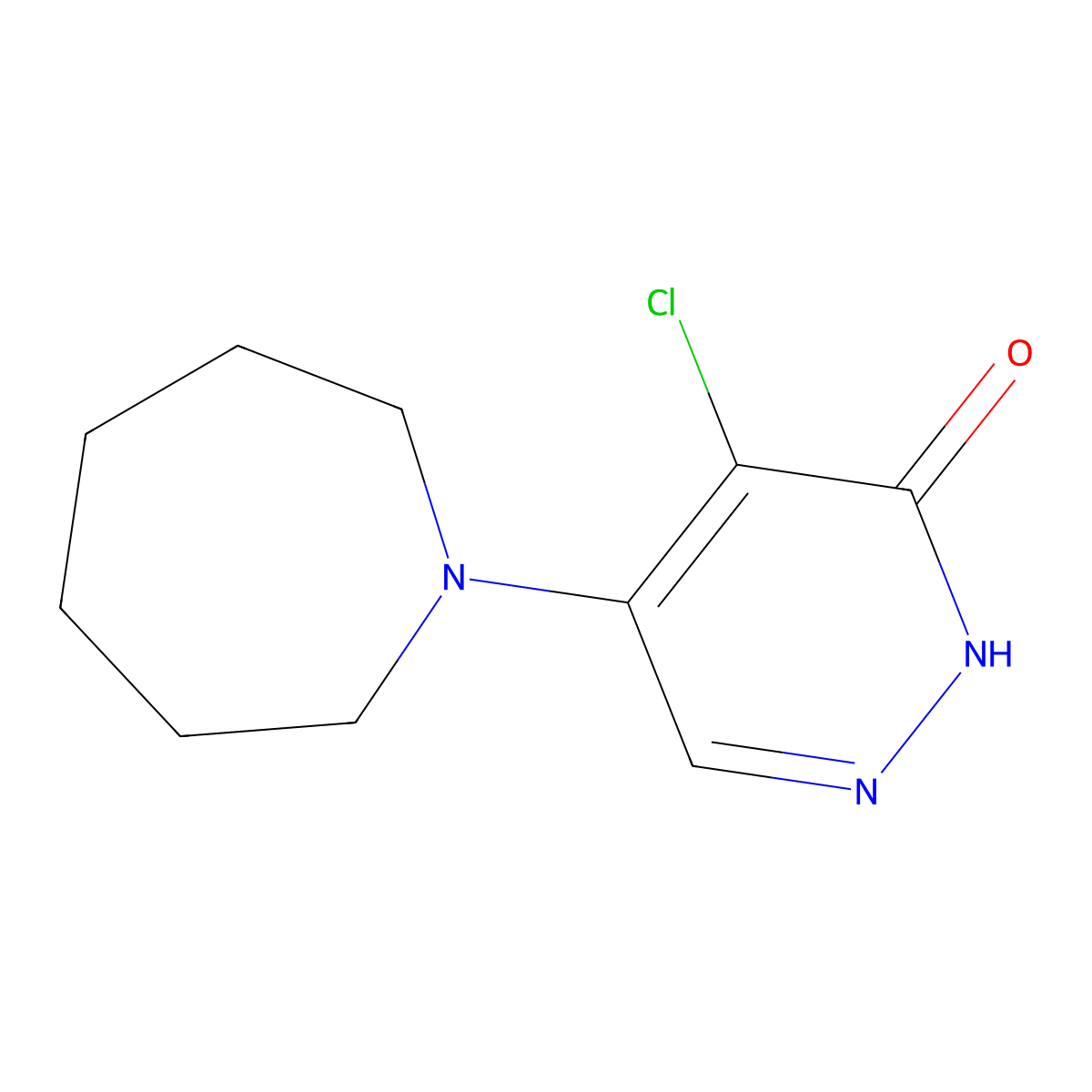 4-(azepan-1-yl)-5-chloro-1H-pyridazin-6-one molecular structure, CAS 307508-35-6