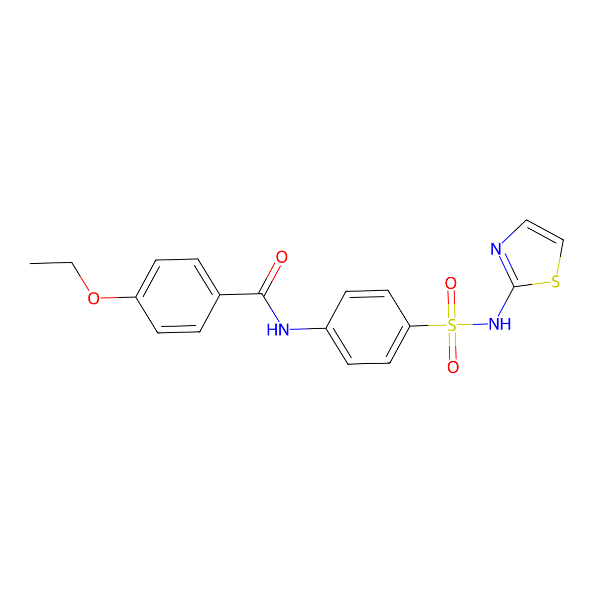 4-ethoxy-N-[4-(1,3-thiazol-2-ylsulfamoyl)phenyl]benzamide molecular structure, CAS 307509-24-6