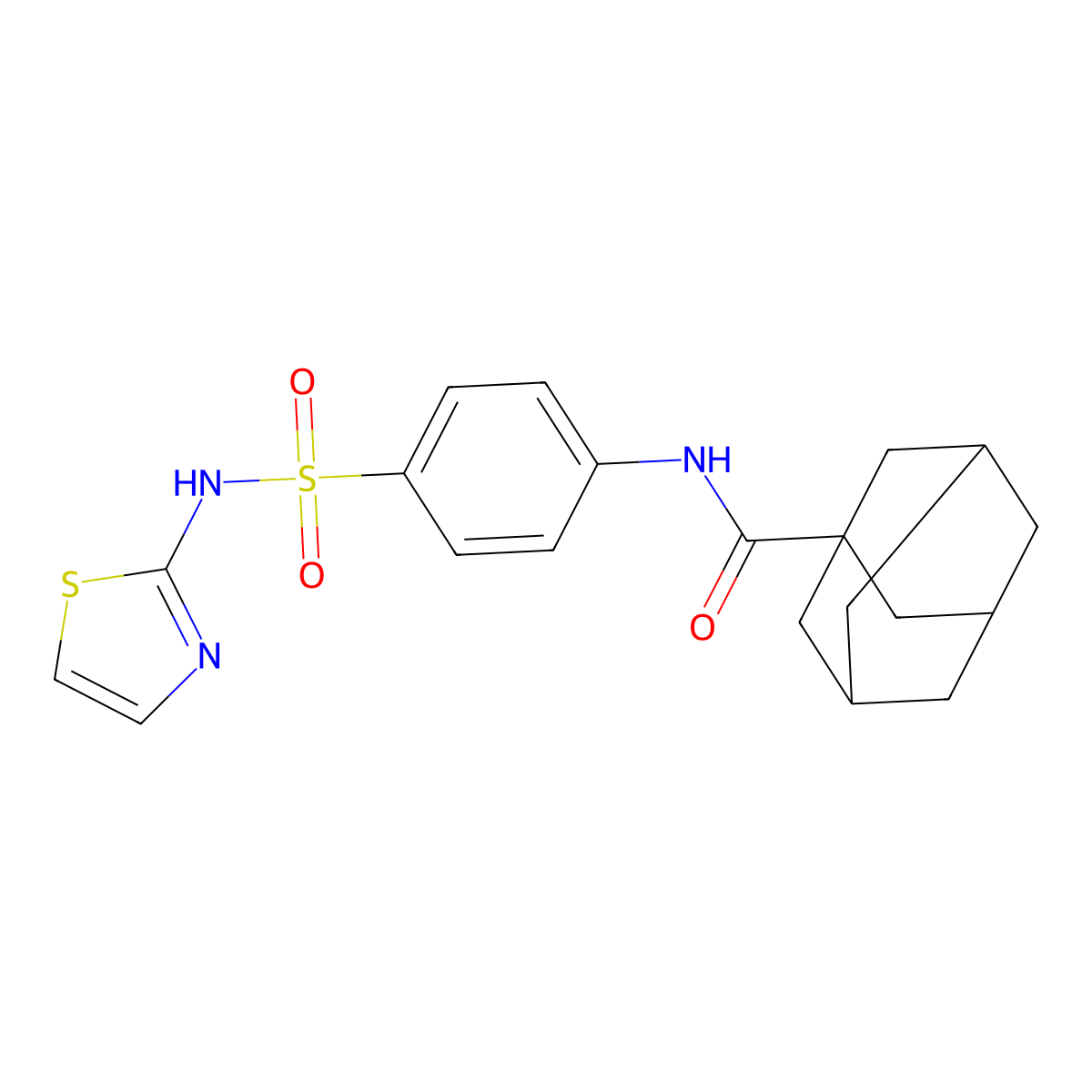 N-[4-(1,3-thiazol-2-ylsulfamoyl)phenyl]adamantane-1-carboxamide molecular structure, CAS 307509-28-0