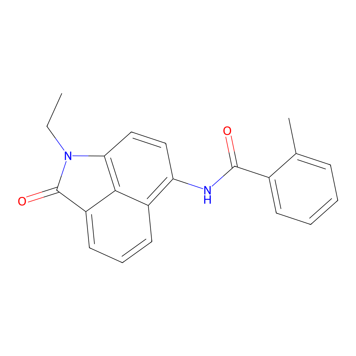 N-(1-ethyl-2-oxo-1,2-dihydrobenzo[cd]indol-6-yl)-2-methylbenzamide molecular structure, CAS 307509-44-0