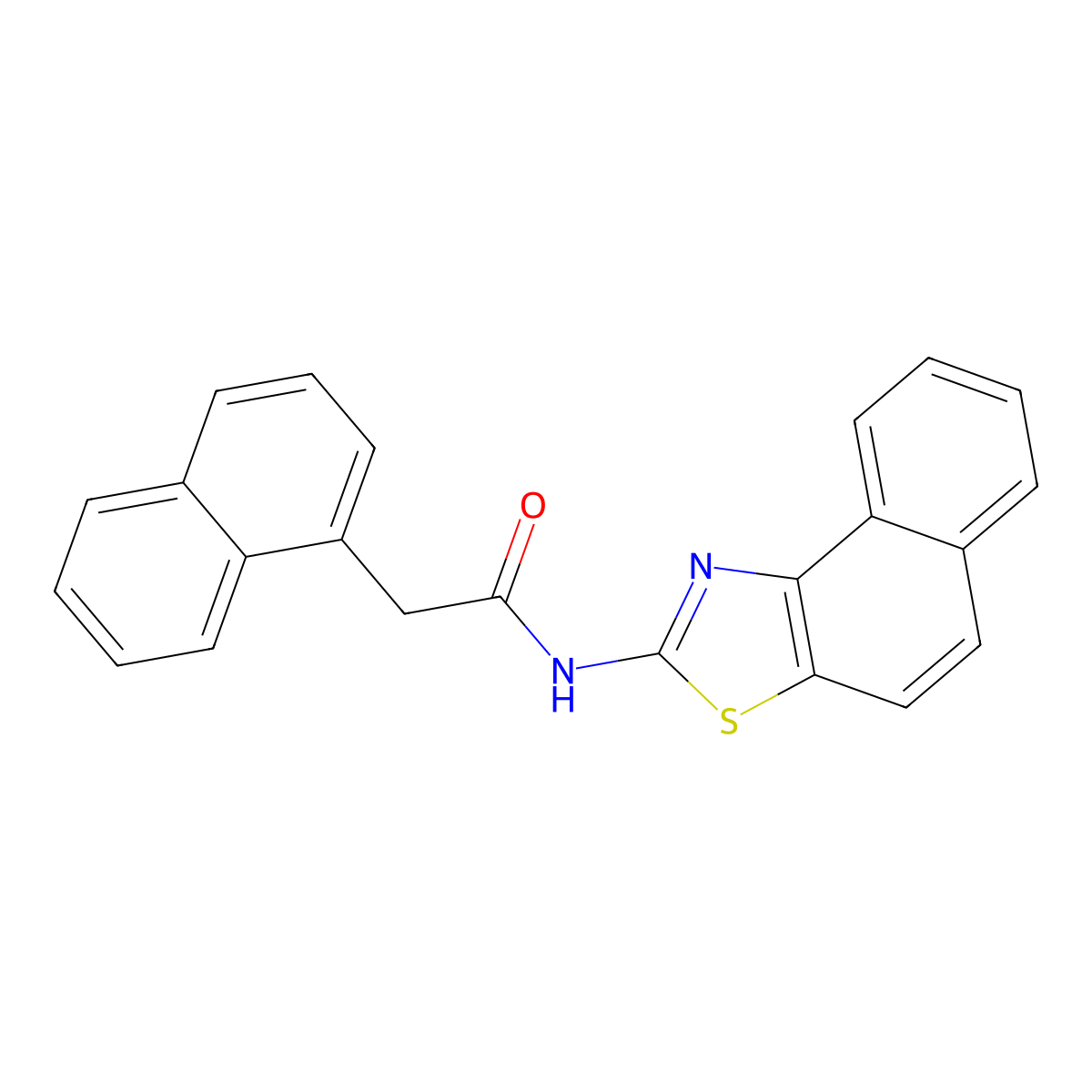 2-(Naphthalen-1-YL)-N-{naphtho[1,2-D][1,3]thiazol-2-YL}acetamide molecular structure, CAS 307510-50-5