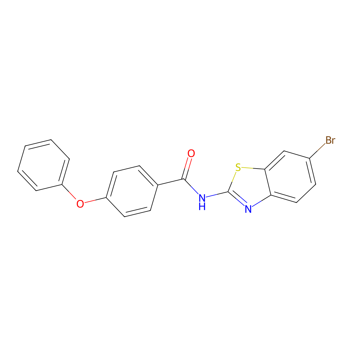 N-(6-bromobenzo[d]thiazol-2-yl)-4-phenoxybenzamide molecular structure, CAS 307510-57-2