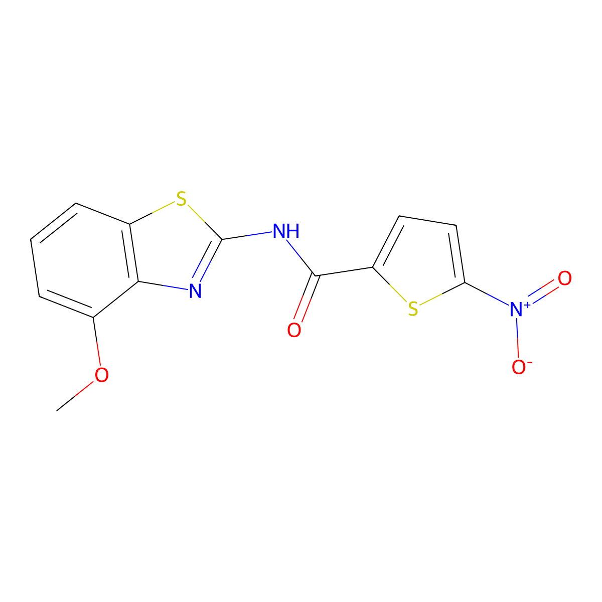 N-(4-methoxy-1,3-benzothiazol-2-yl)-5-nitrothiophene-2-carboxamide molecular structure, CAS 307510-62-9
