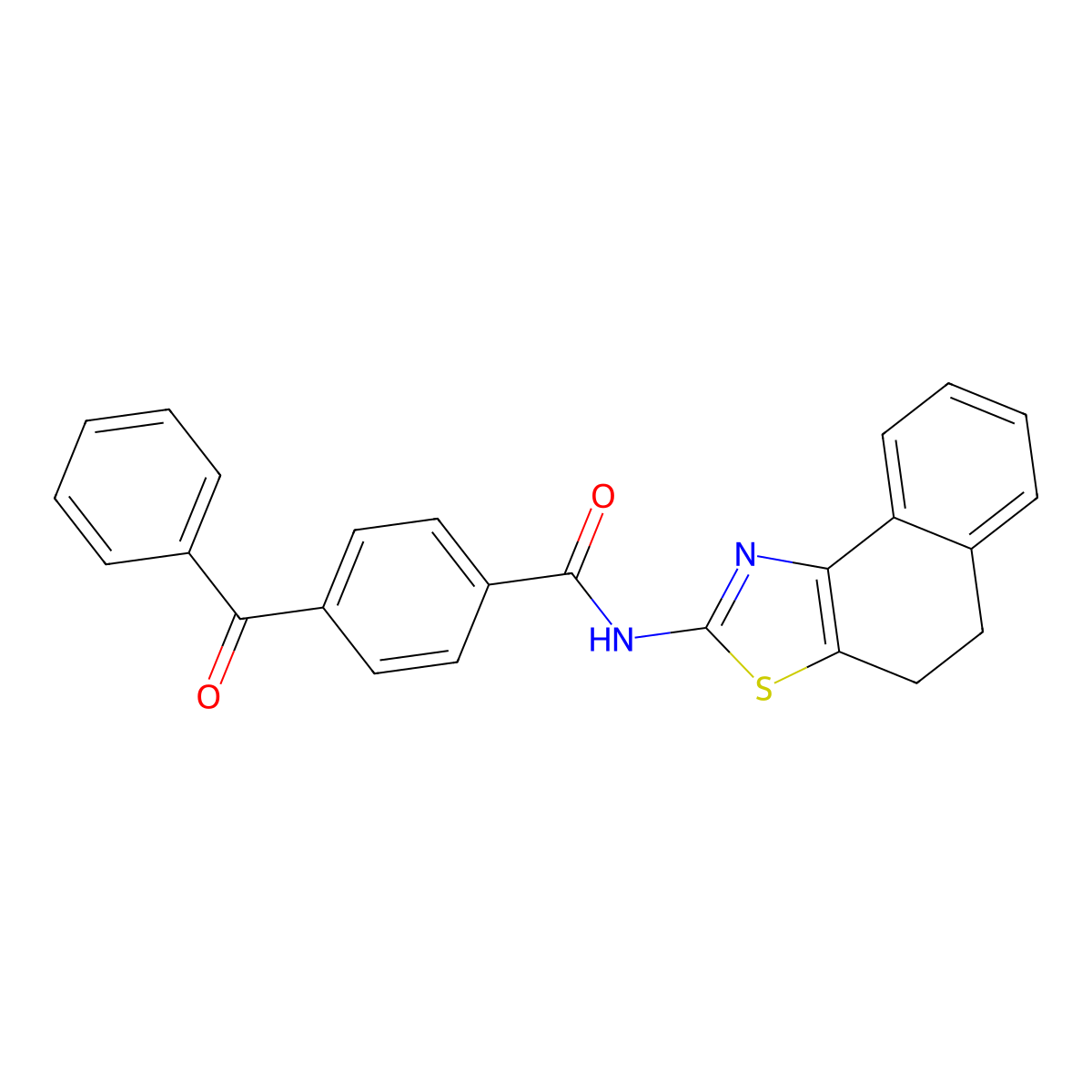 4-benzoyl-N-(4,5-dihydronaphtho[1,2-d]thiazol-2-yl)benzamide molecular structure, CAS 307510-71-0