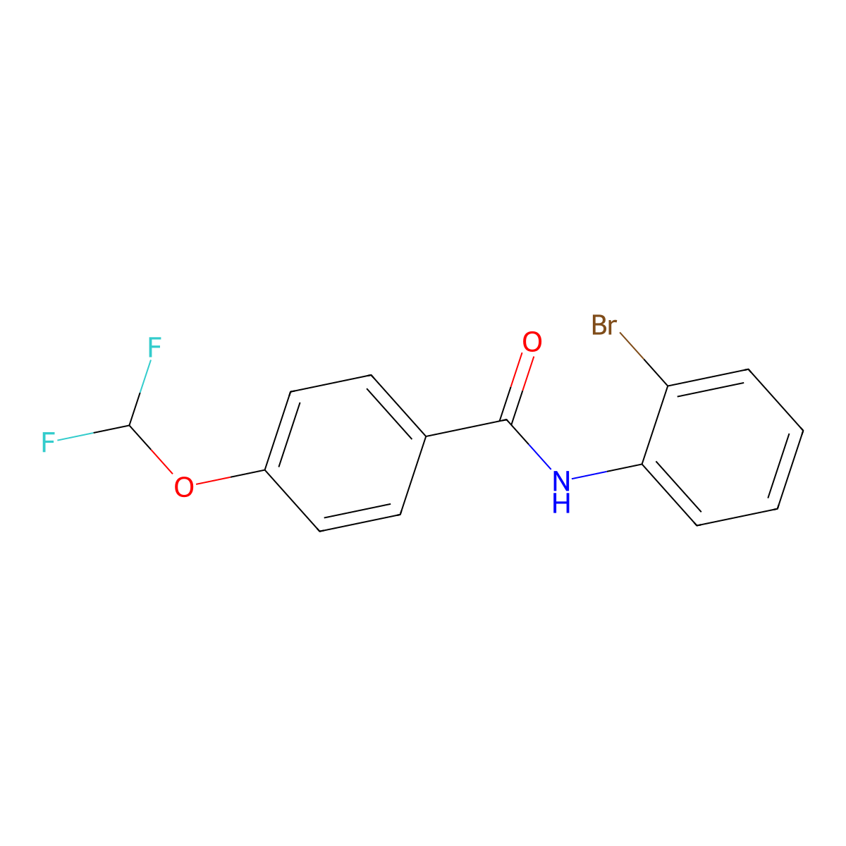N-(2-bromophenyl)-4-(difluoromethoxy)benzamide molecular structure, CAS 307511-21-3