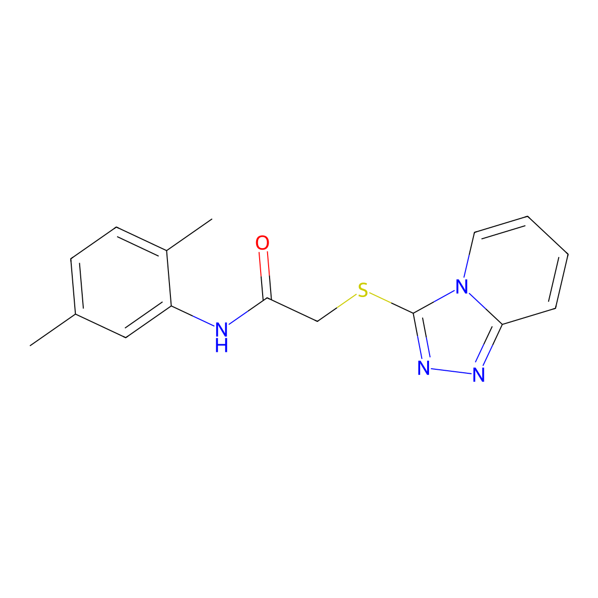 N-(2,5-dimethylphenyl)-2-([1,2,4]triazolo[4,3-a]pyridin-3-ylsulfanyl)acetamide molecular structure, CAS 307511-39-3