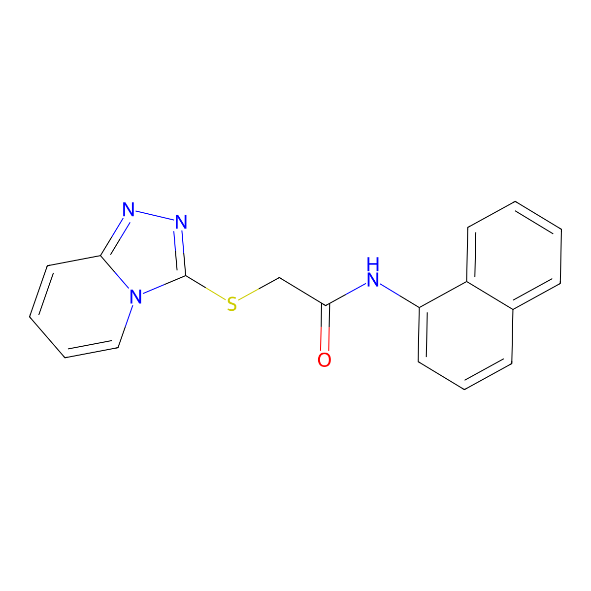 N-(naphthalen-1-yl)-2-{[1,2,4]triazolo[4,3-a]pyridin-3-ylsulfanyl}acetamide molecular structure, CAS 307512-12-5