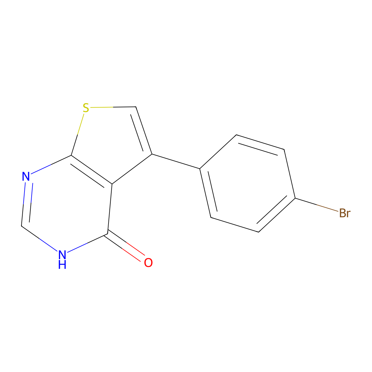 5-(4-bromophenyl)-3H,4H-thieno[2,3-d]pyrimidin-4-one molecular structure, CAS 307512-24-9