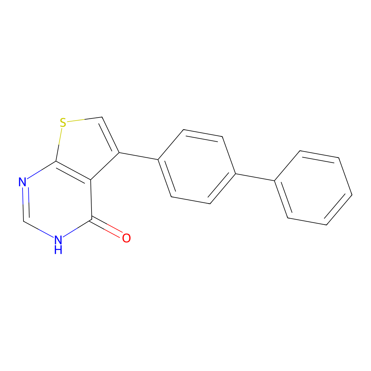 5-(4-Phenyl-phenyl)thieno[2,3-d]pyrimidin-4(3H)-one molecular structure, CAS 307512-30-7