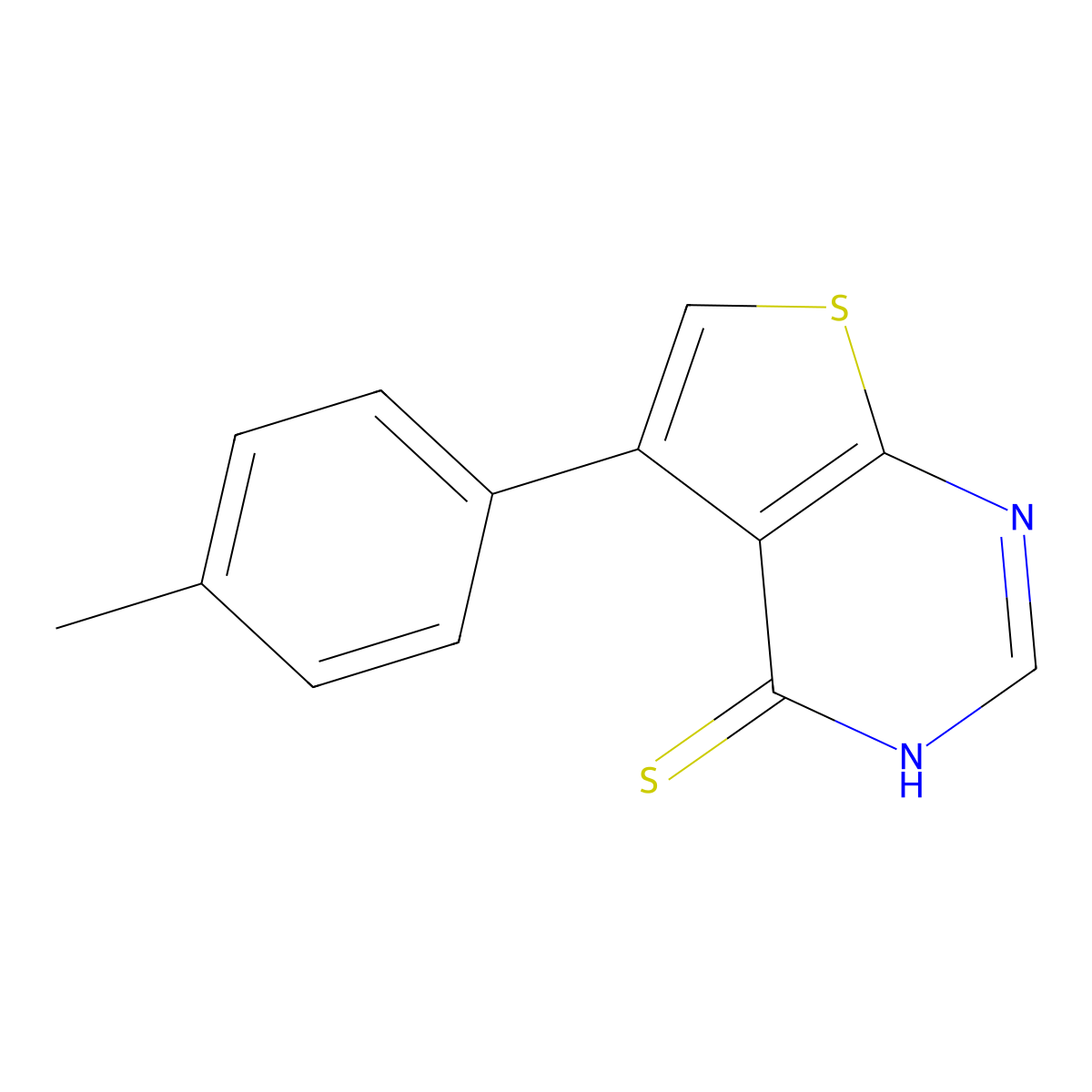 5-(4-Methylphenyl)thieno[2,3-d]pyrimidine-4-thiol molecular structure, CAS 307512-34-1