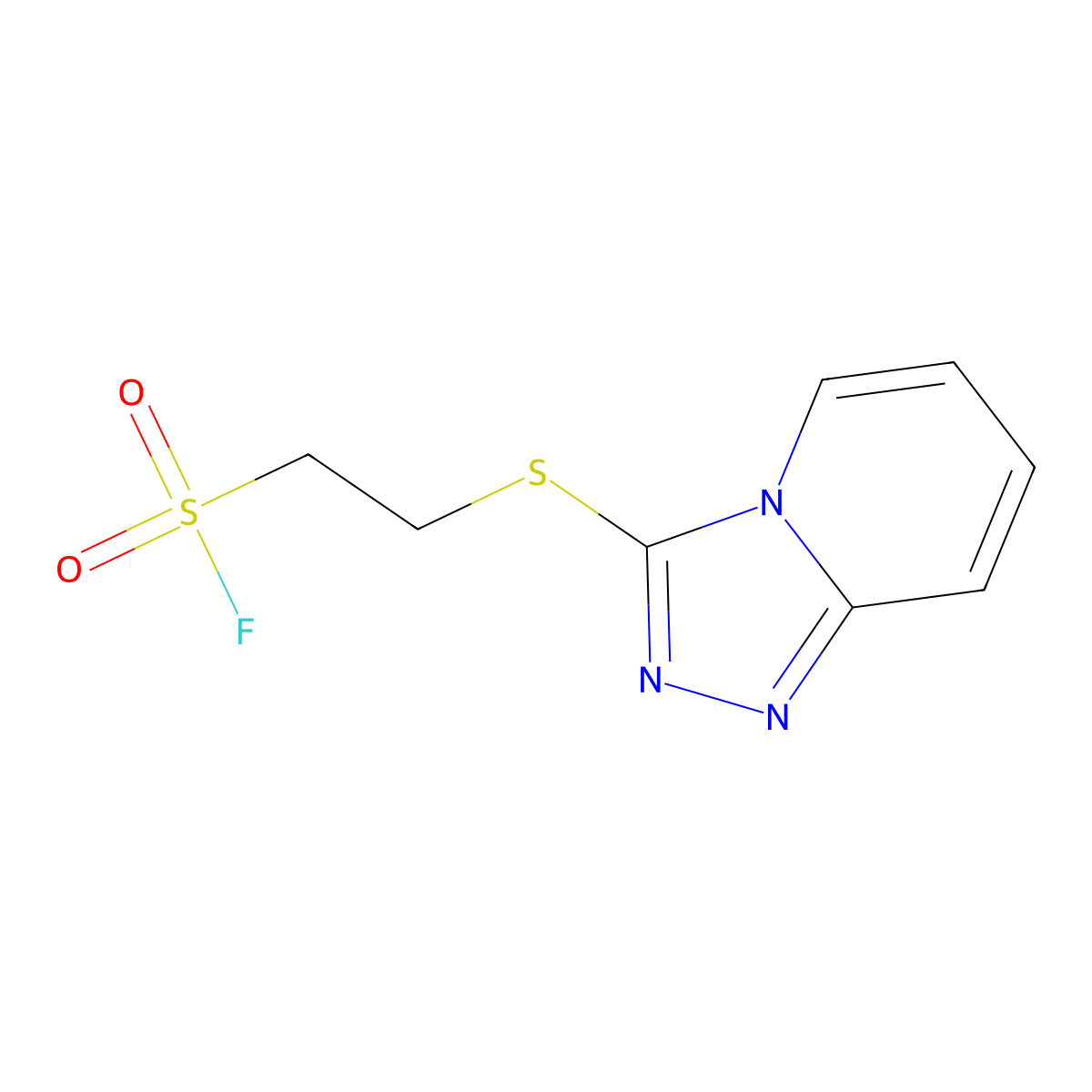 2-([1,2,4]Triazolo[4,3-a]pyridin-3-ylsulfanyl)ethanesulfonyl fluoride molecular structure, CAS 307512-58-9