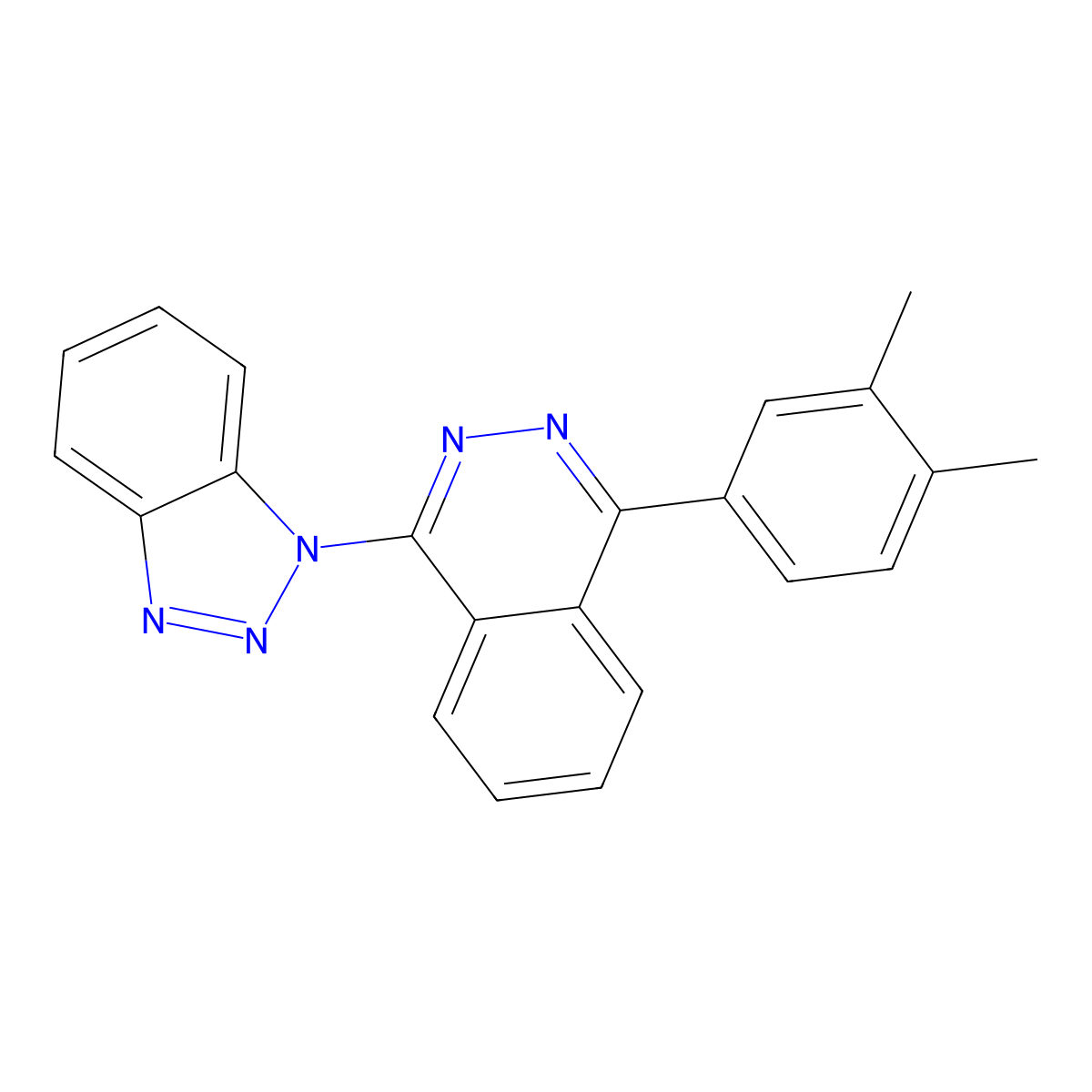 1-(1H-1,2,3-benzotriazol-1-yl)-4-(3,4-dimethylphenyl)phthalazine molecular structure, CAS 307512-90-9