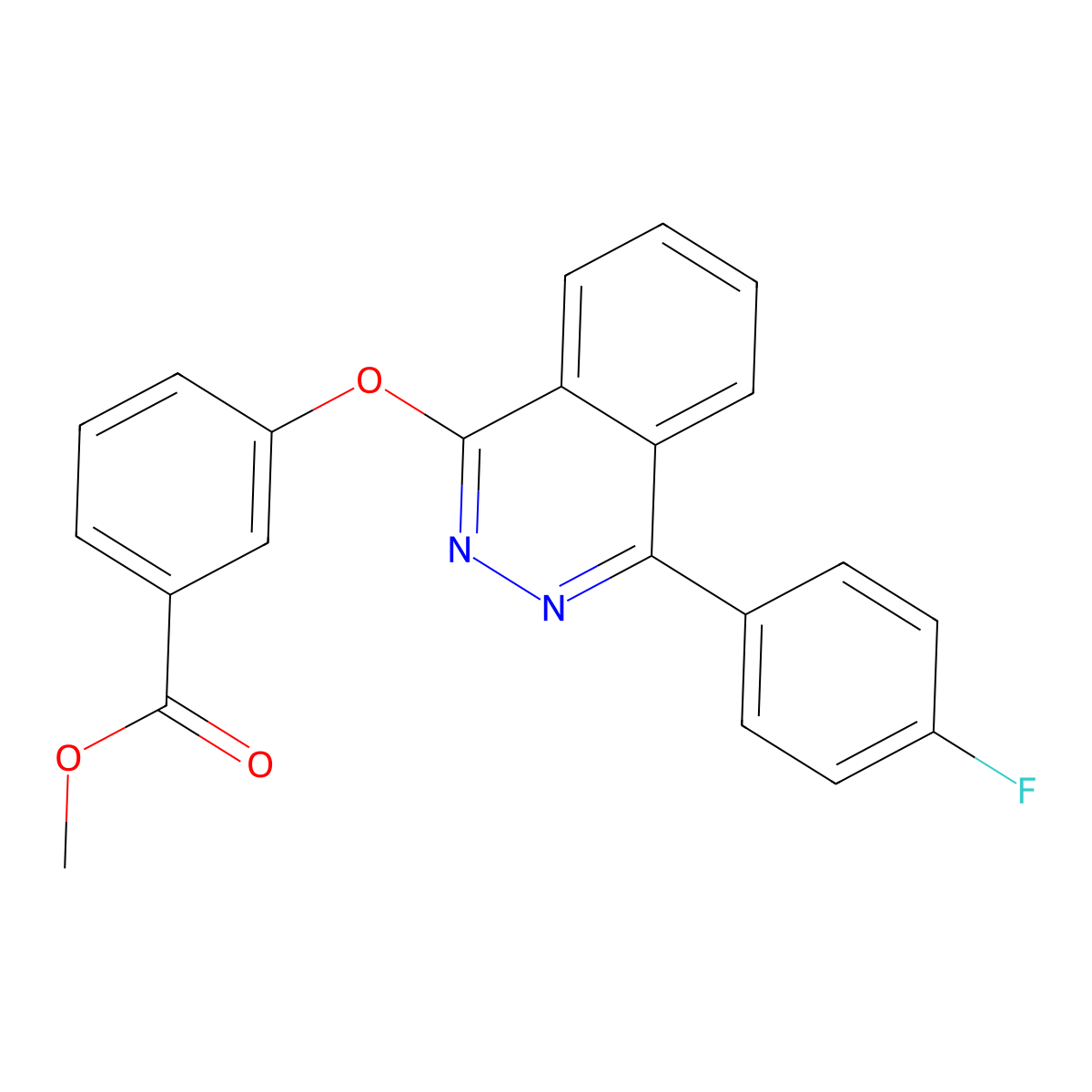 Methyl 3-[4-(4-fluorophenyl)phthalazinyloxy]benzoate molecular structure, CAS 307513-41-3