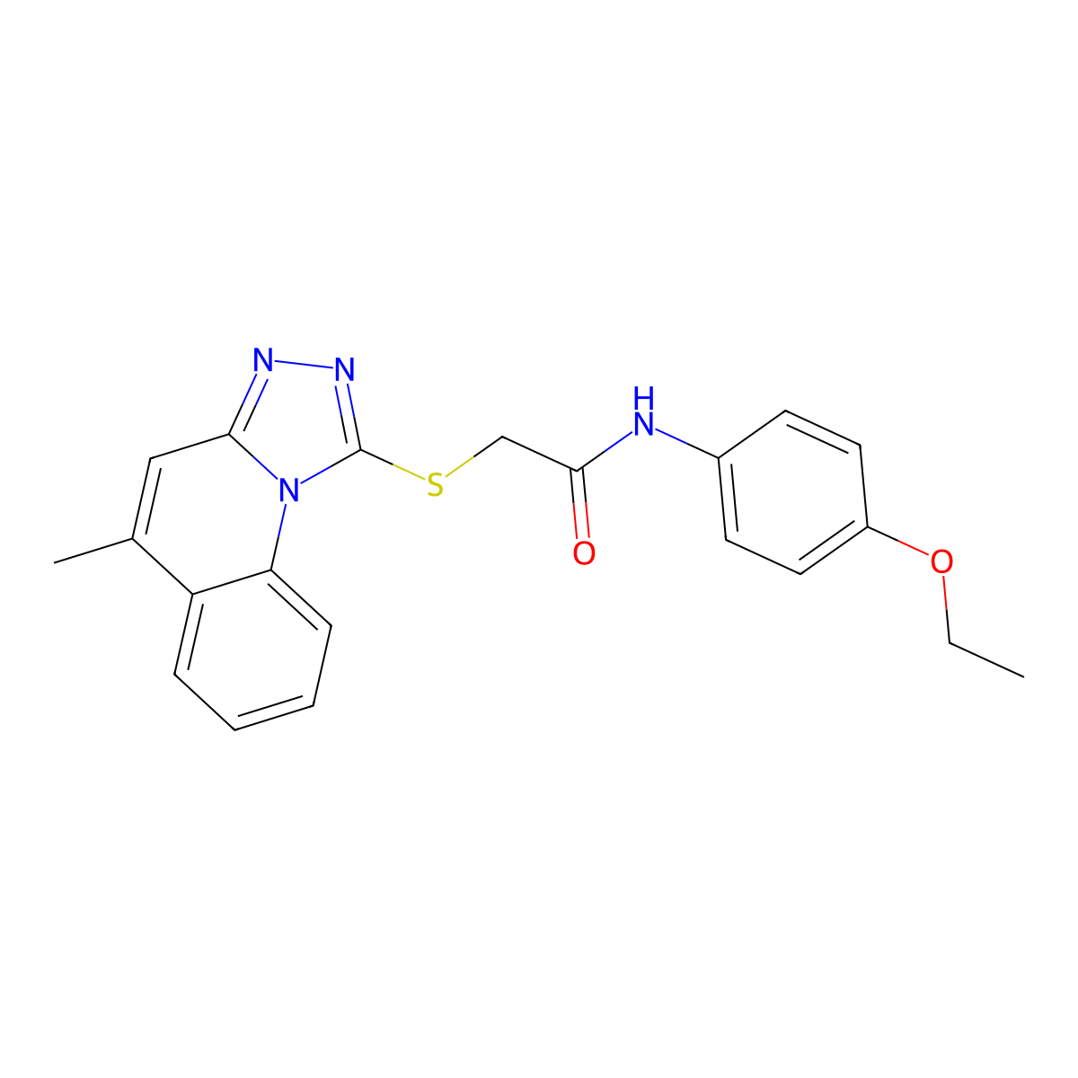 N-(4-Ethoxyphenyl)-2-({5-methyl-[1,2,4]triazolo[4,3-A]quinolin-1-YL}sulfanyl)acetamide molecular structure, CAS 307513-42-4